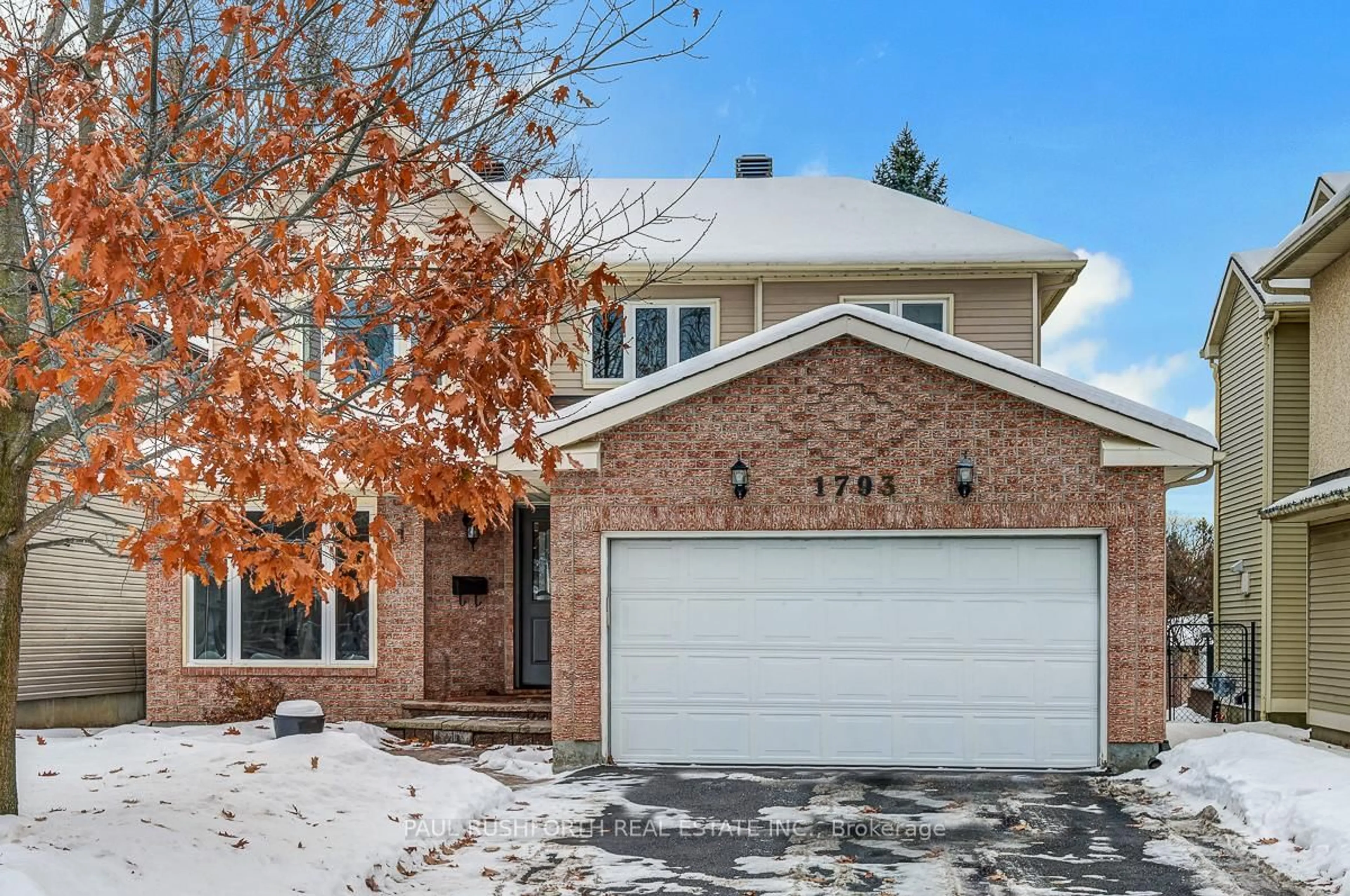 Home with brick exterior material, street for 1793 Hunters Run Dr, Ottawa Ontario K1C 6X3