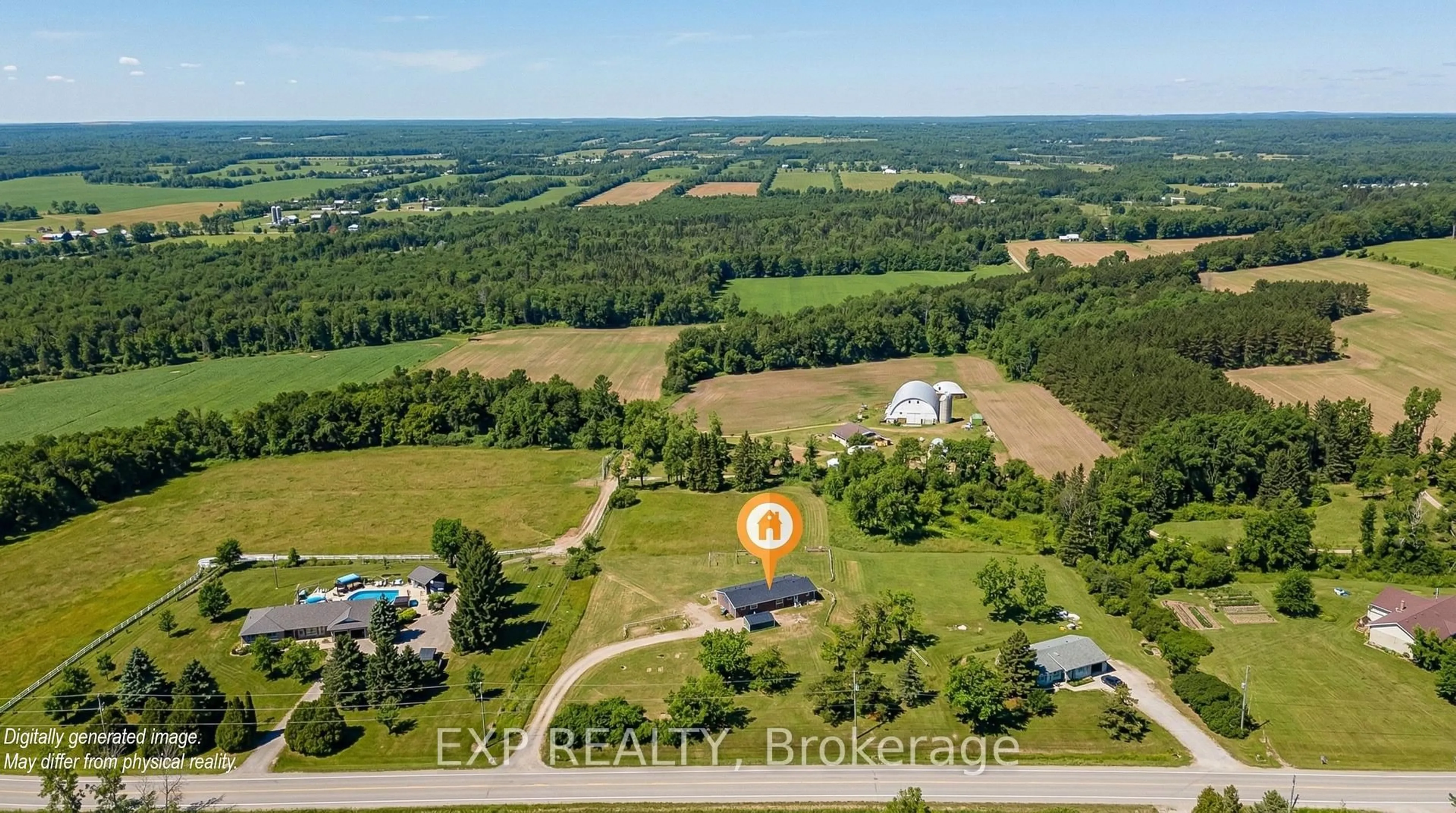A pic from outside/outdoor area/front of a property/back of a property/a pic from drone, unknown for 715 Moira Rd, Stirling Ontario K0K 3E0