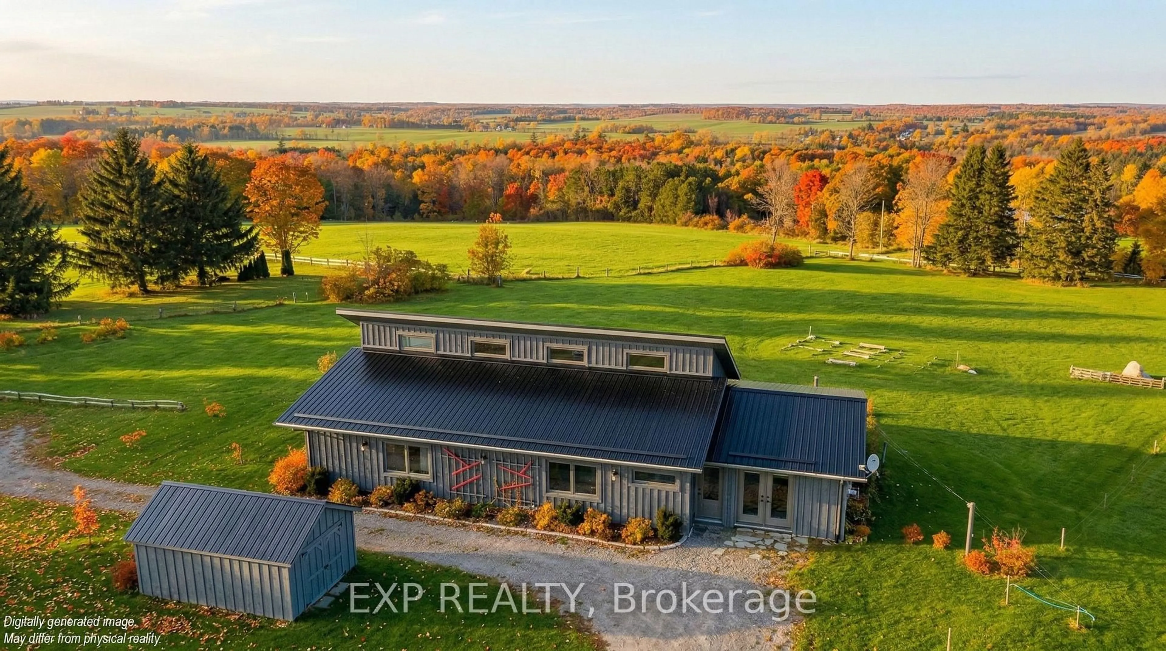 A pic from outside/outdoor area/front of a property/back of a property/a pic from drone, building for 715 Moira Rd, Stirling Ontario K0K 3E0