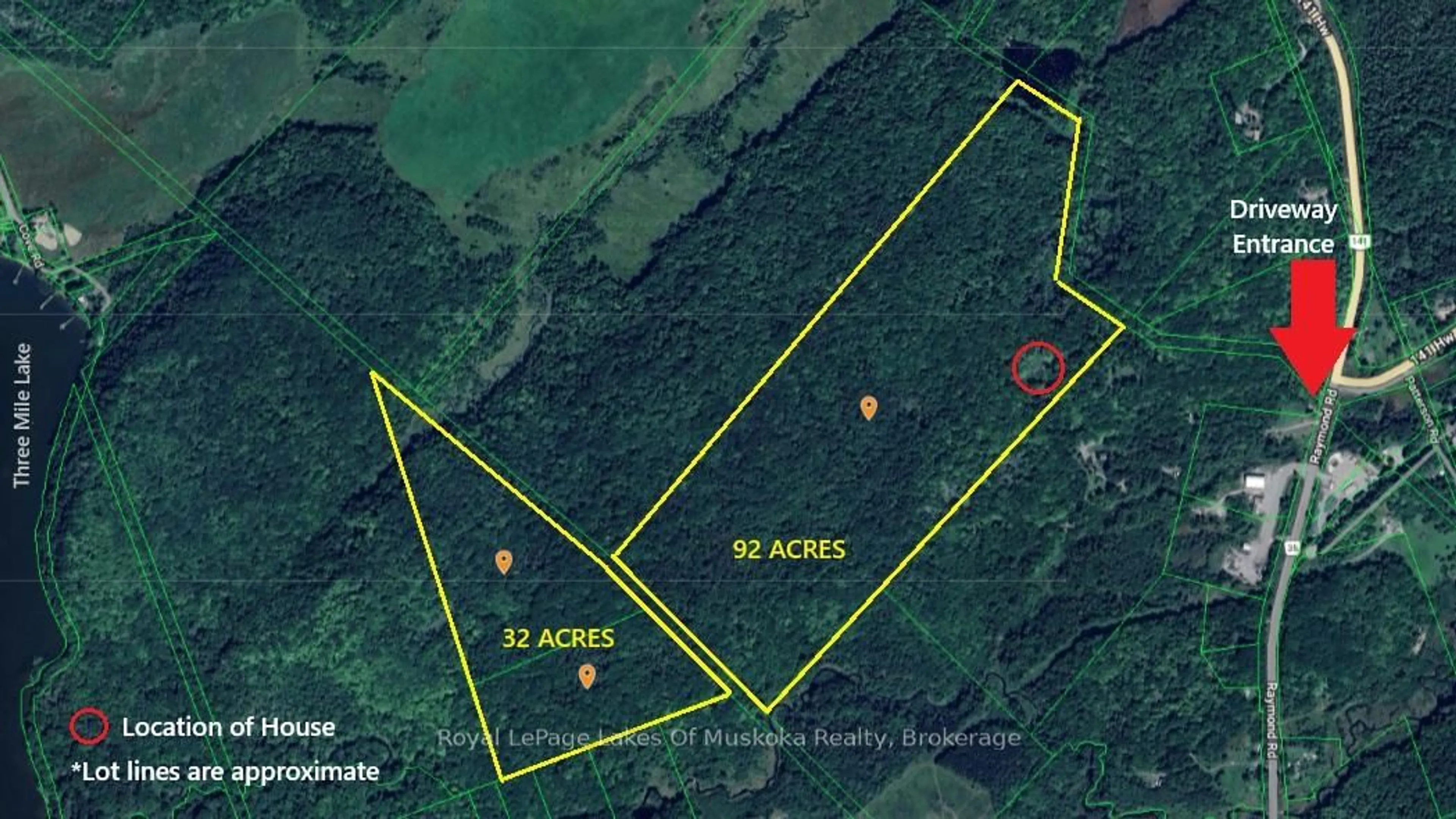 A pic from outside/outdoor area/front of a property/back of a property/a pic from drone, forest/trees view for 1100 Raymond Rd, Muskoka Lakes Ontario P0B 1M0