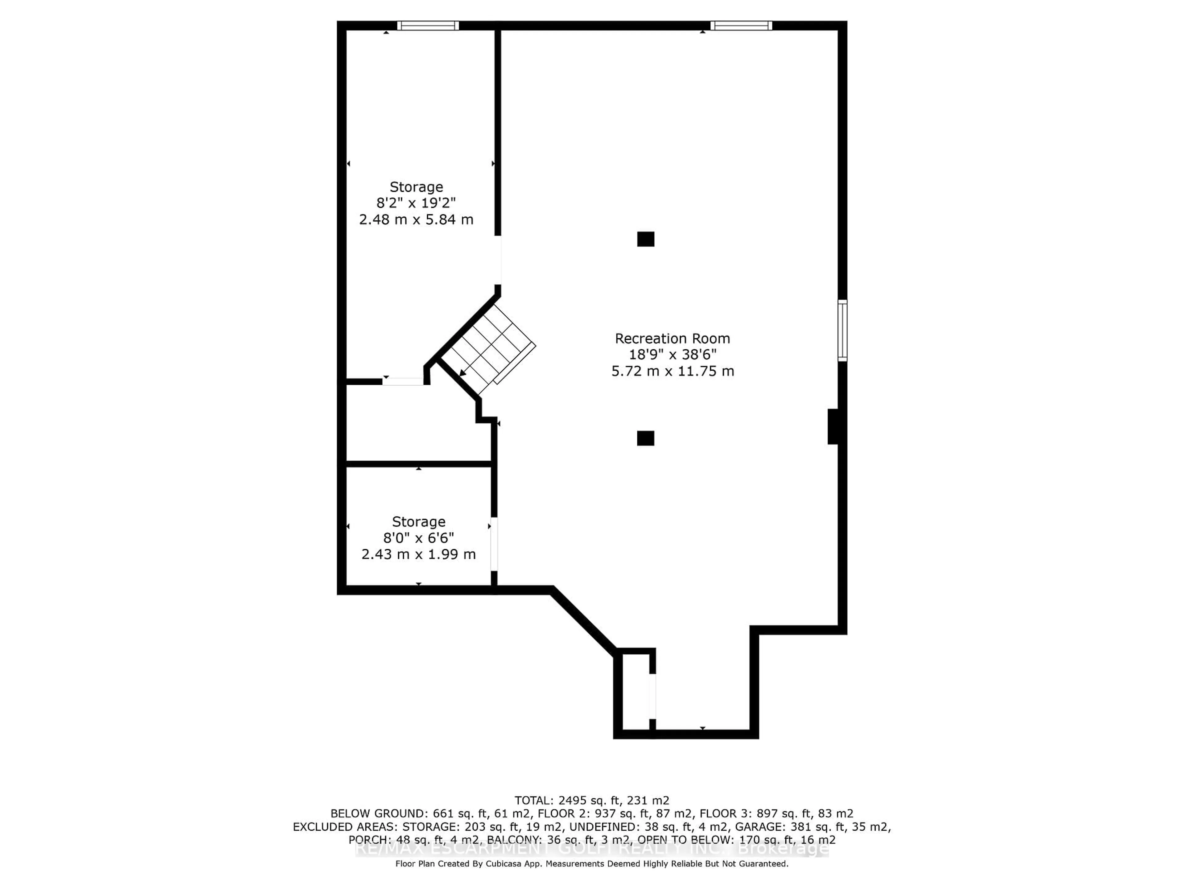 Floor plan for 43 Woodlawn Crt, Hamilton Ontario L9H 7S2
