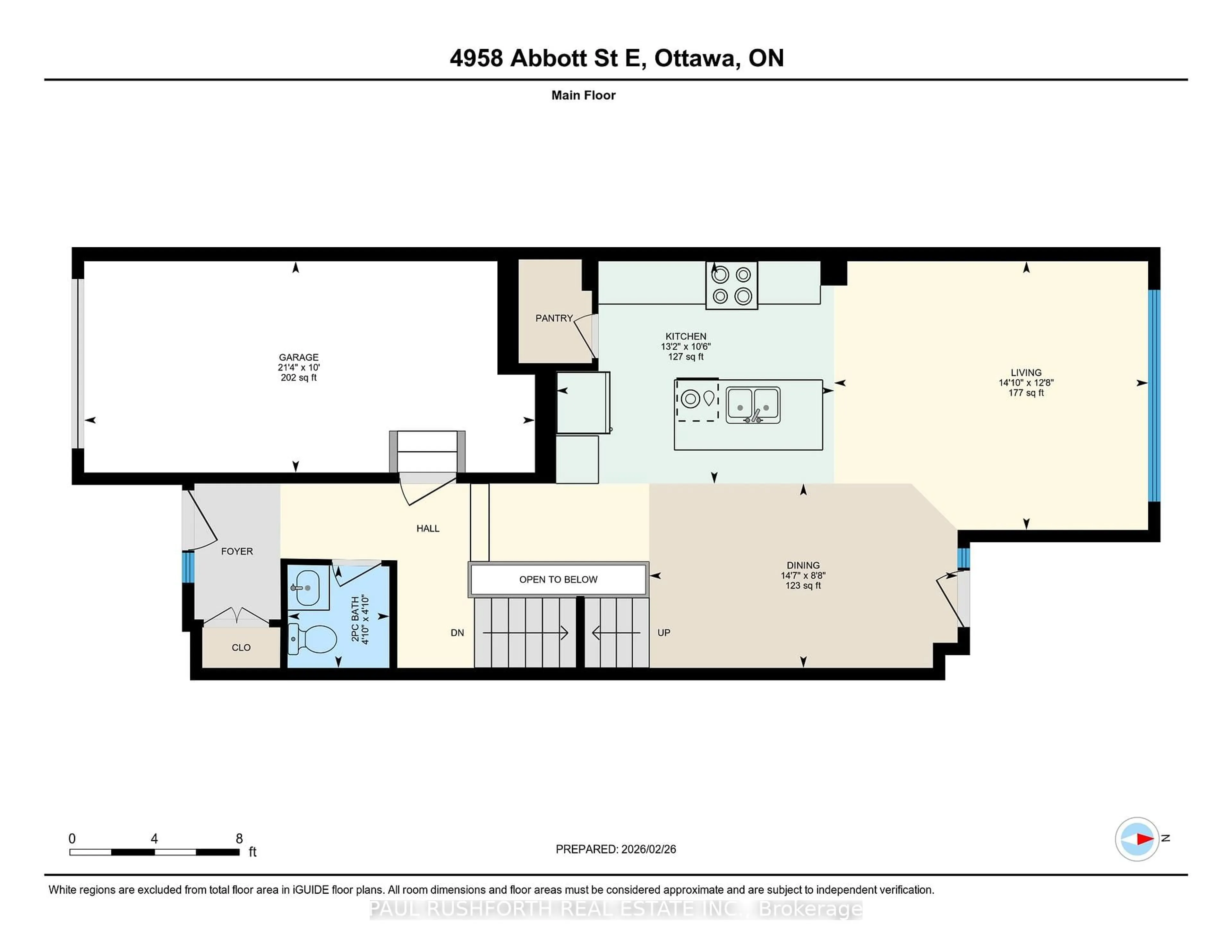 Floor plan for 4958 Abbott St, Ottawa Ontario K2V 0M6