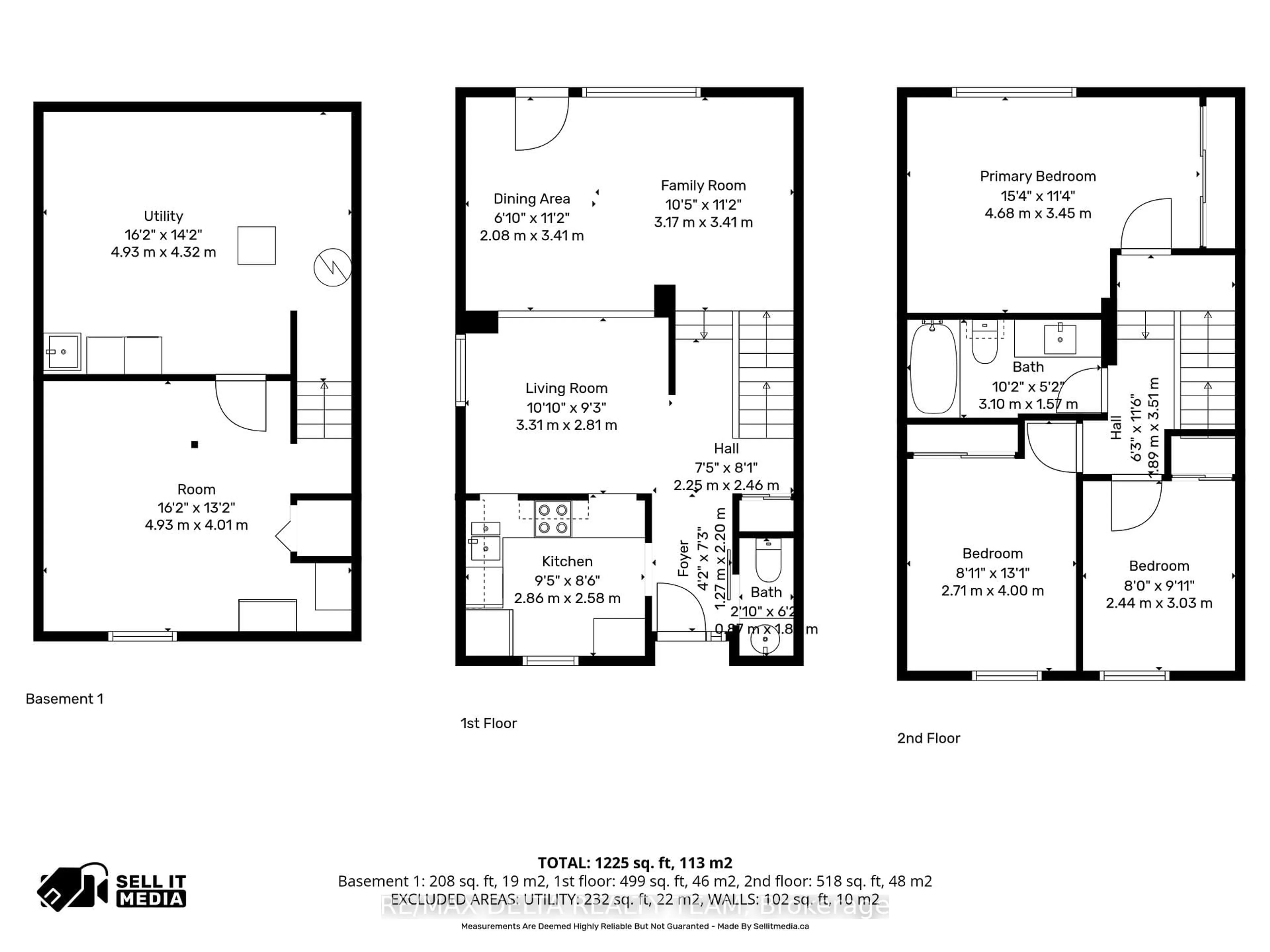 Floor plan for 6821 Bilberry Dr #78, Ottawa Ontario K1C 2E8