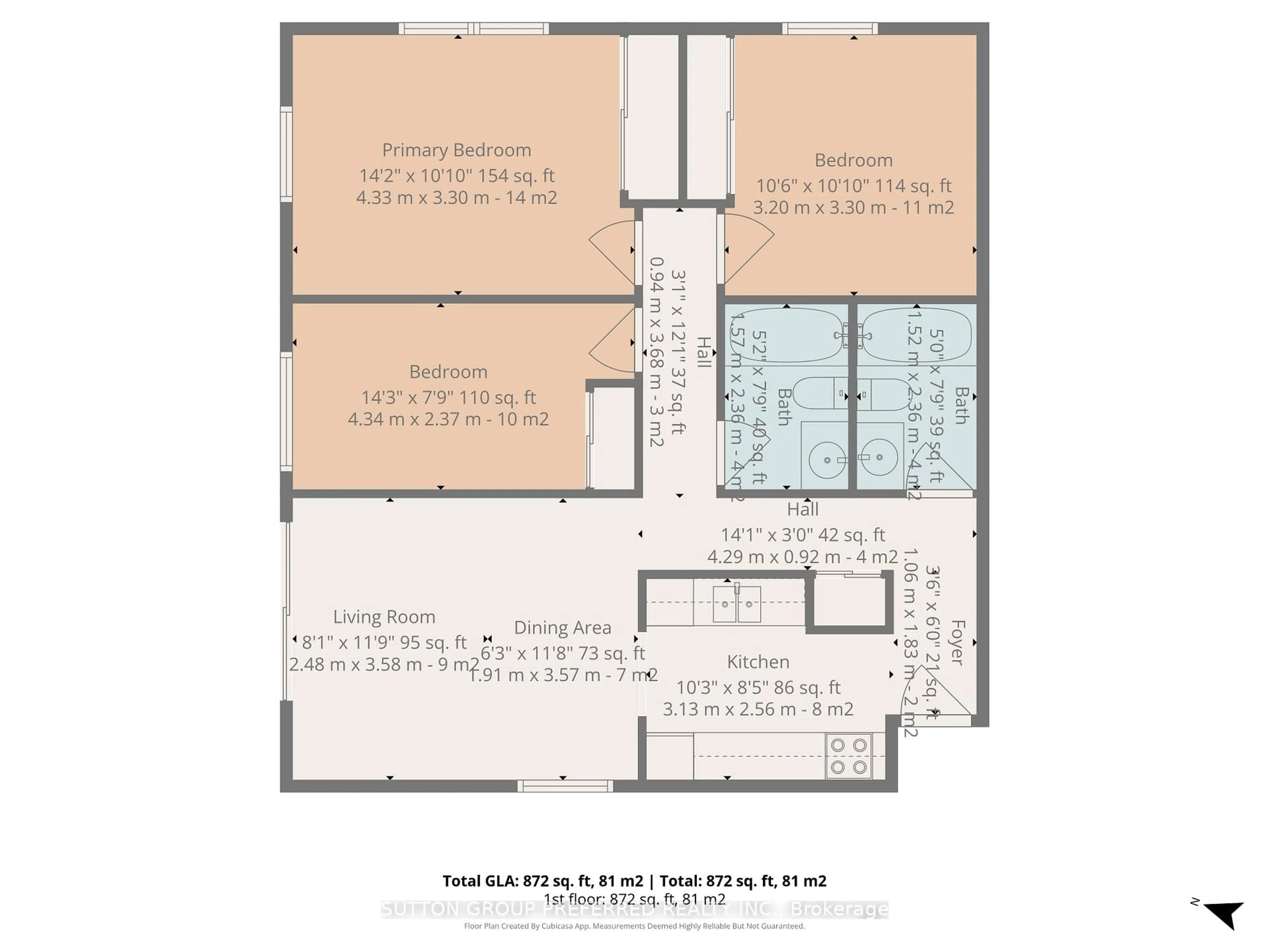 Floor plan for 626 First St #402, London East Ontario N5V 2A2