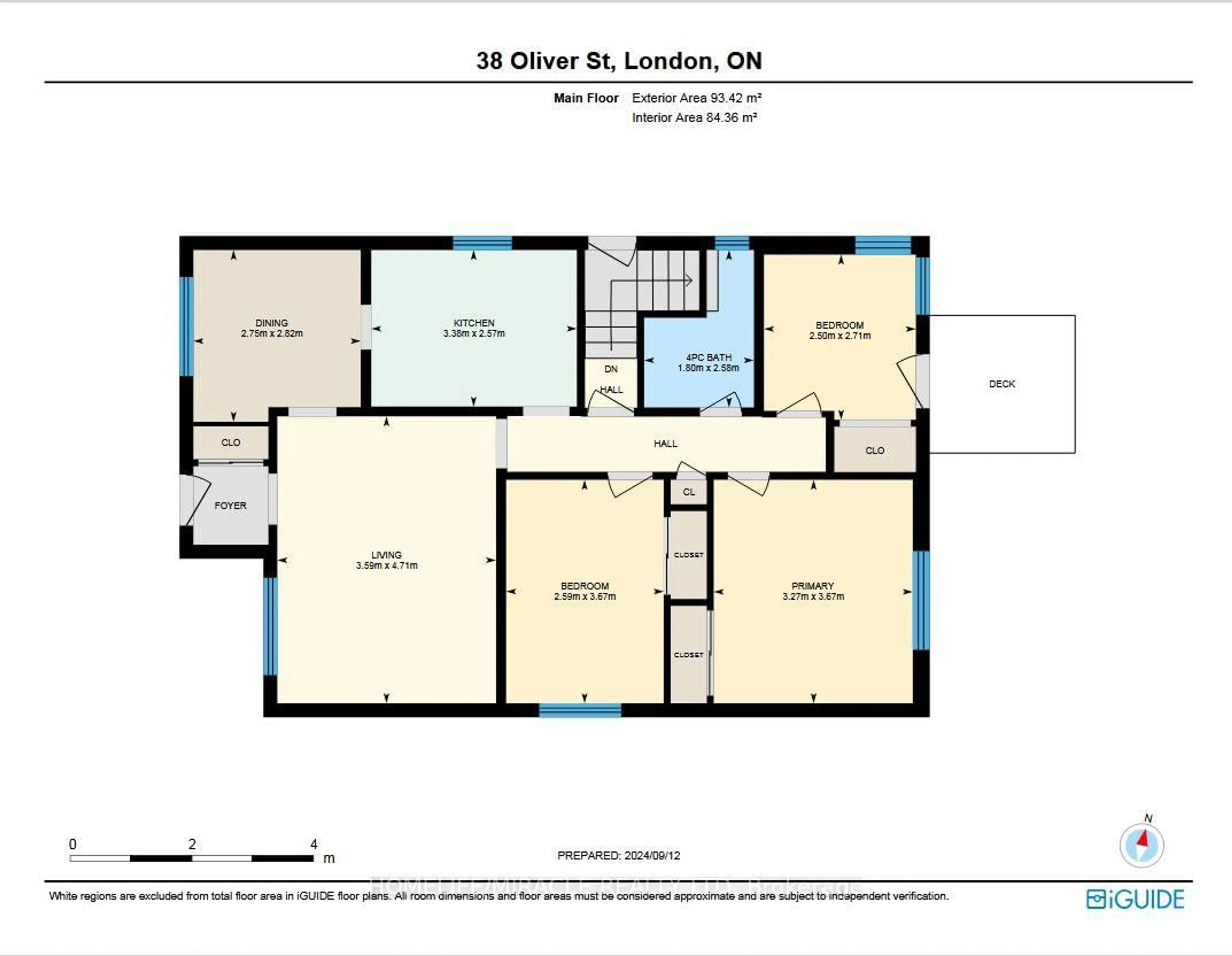 Floor plan for 38 Oliver St, London East Ontario N5Z 2E6