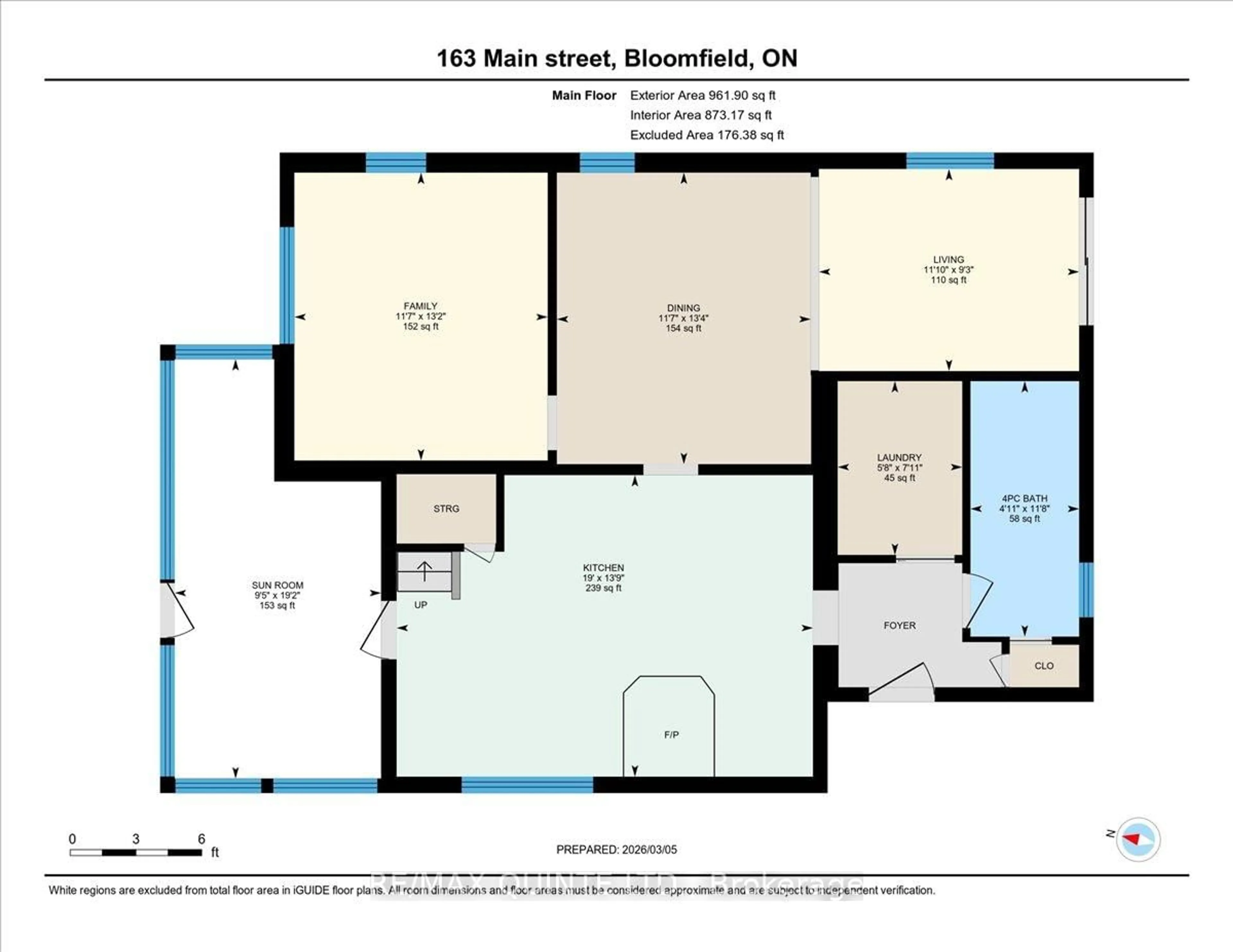 Floor plan for 163 Main St, Prince Edward County Ontario K0K 1G0