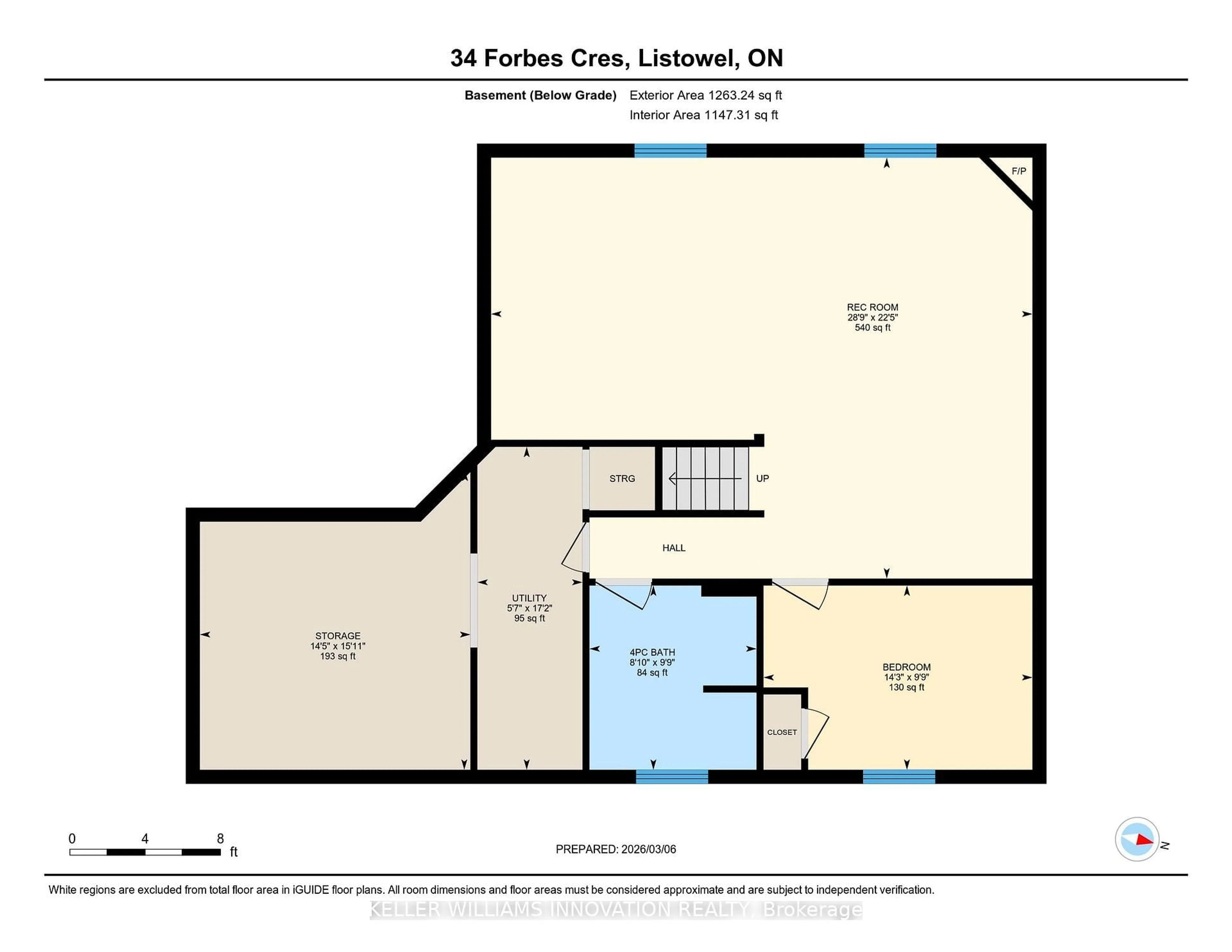 Floor plan for 34 Forbes Cres, North Perth Ontario N4W 0B9