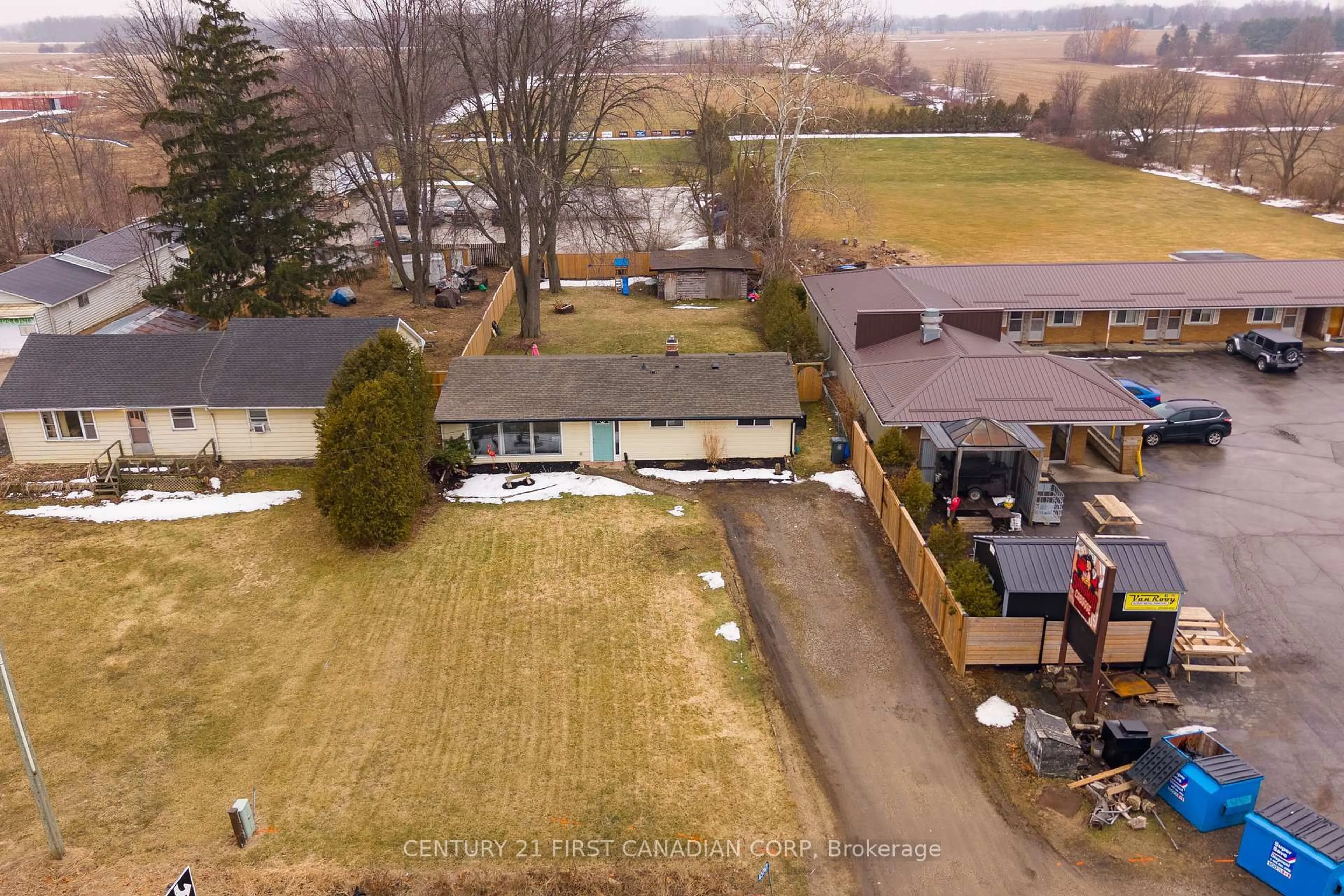 A pic from outside/outdoor area/front of a property/back of a property/a pic from drone, unknown for 43747 Talbot Line, Central Elgin Ontario N5P 3S7