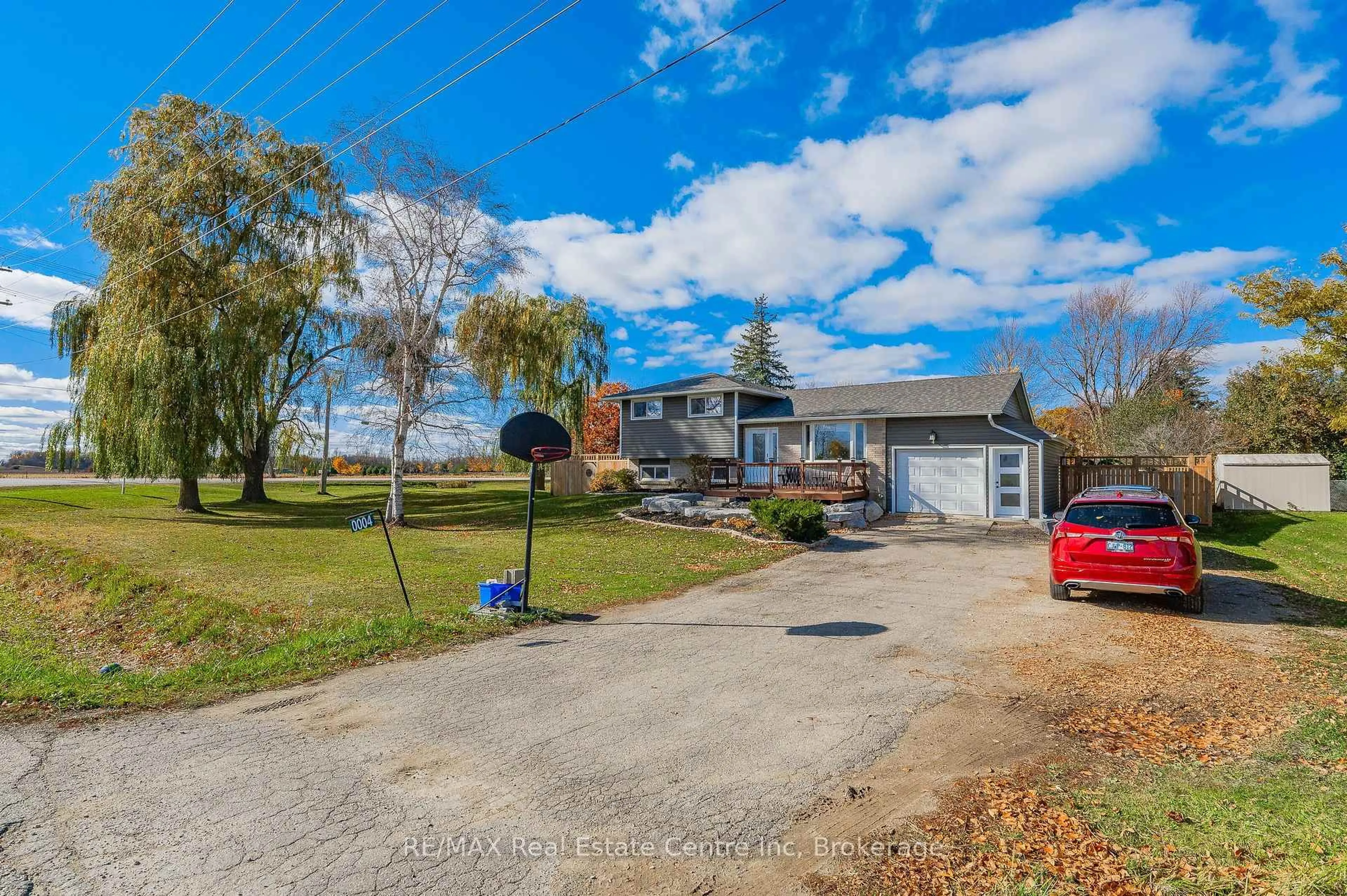 A pic from outside/outdoor area/front of a property/back of a property/a pic from drone, water/lake/river/ocean view for 4 First Line, Centre Wellington Ontario N0B 1S0
