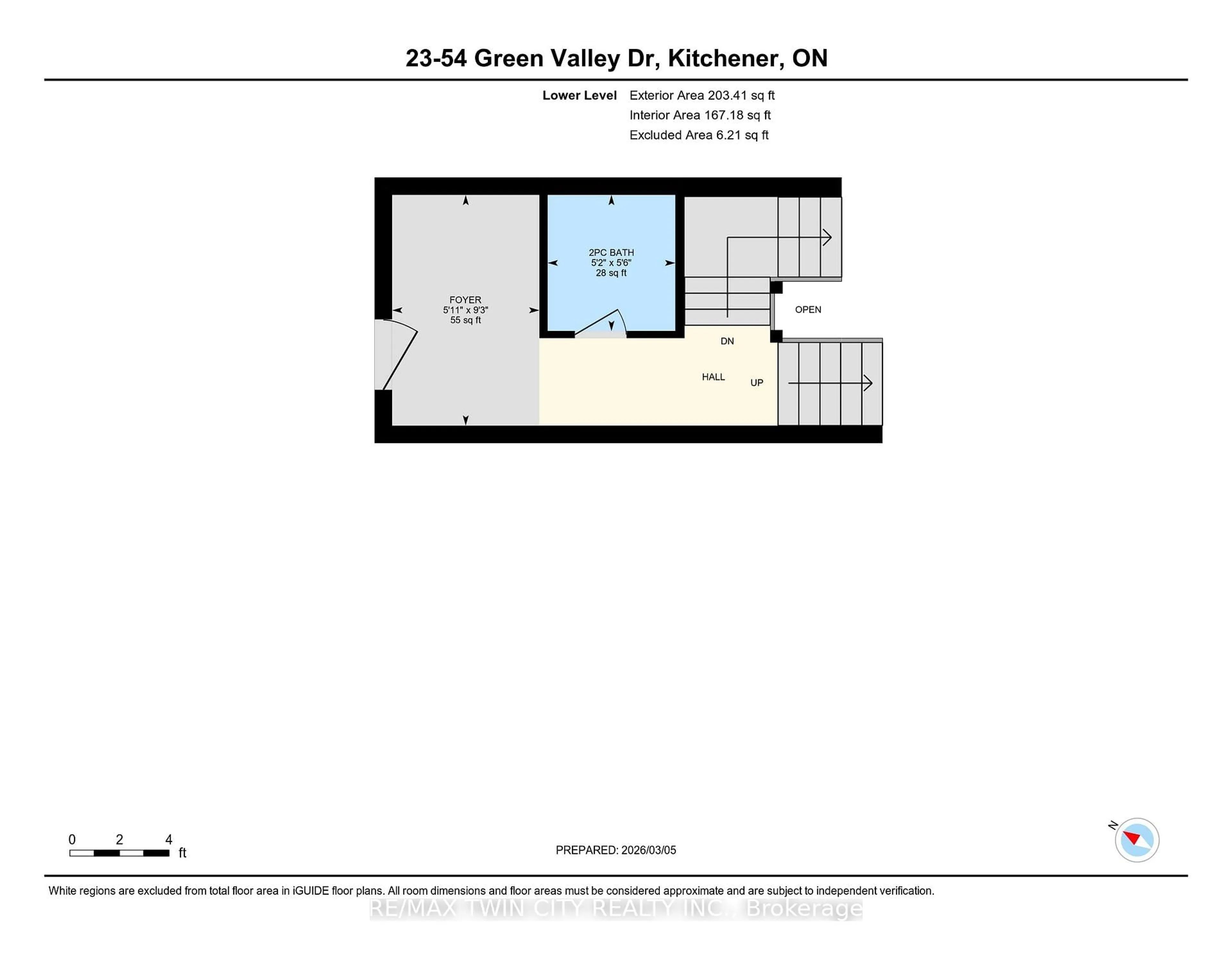 Floor plan for 54 Green Valley Dr #23, Kitchener Ontario N2P 1Z9
