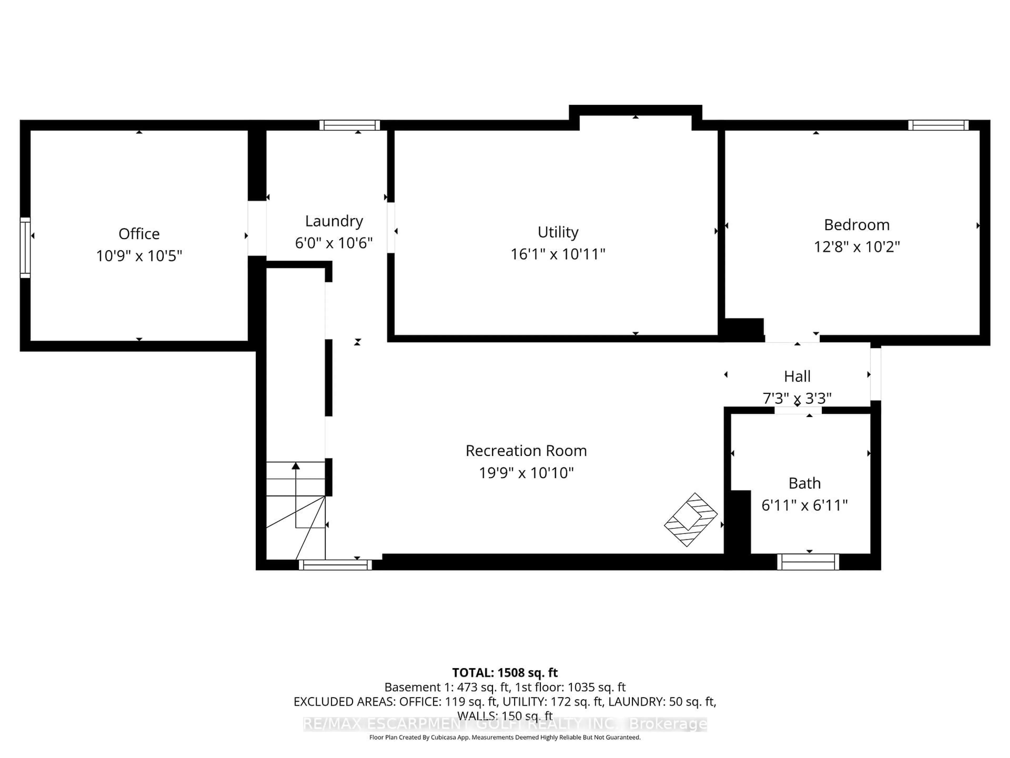 Floor plan for 256 Stanley Ave, Hamilton Ontario L8P 2L6