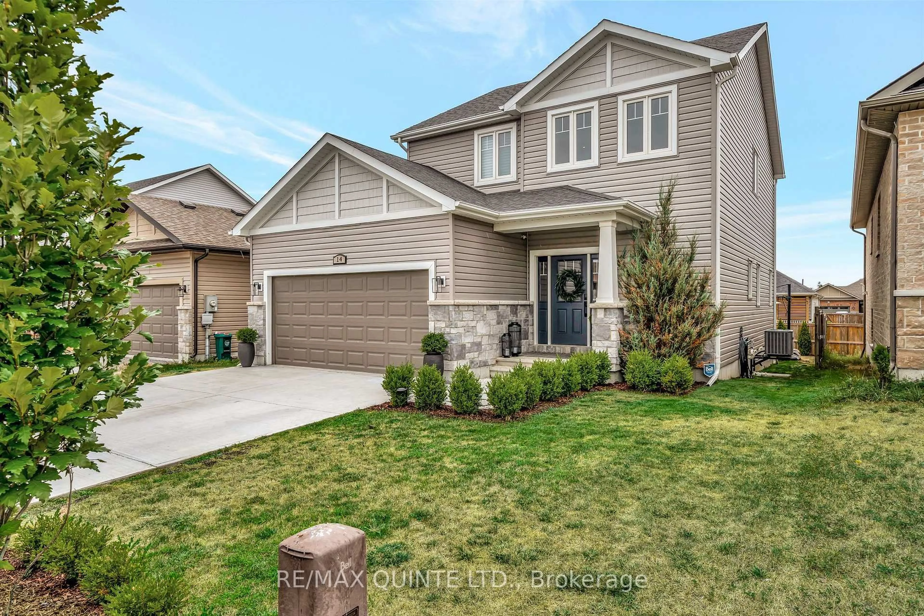 Home with brick exterior material, street for 14 Cypress Dr, Belleville Ontario K8N 0J6