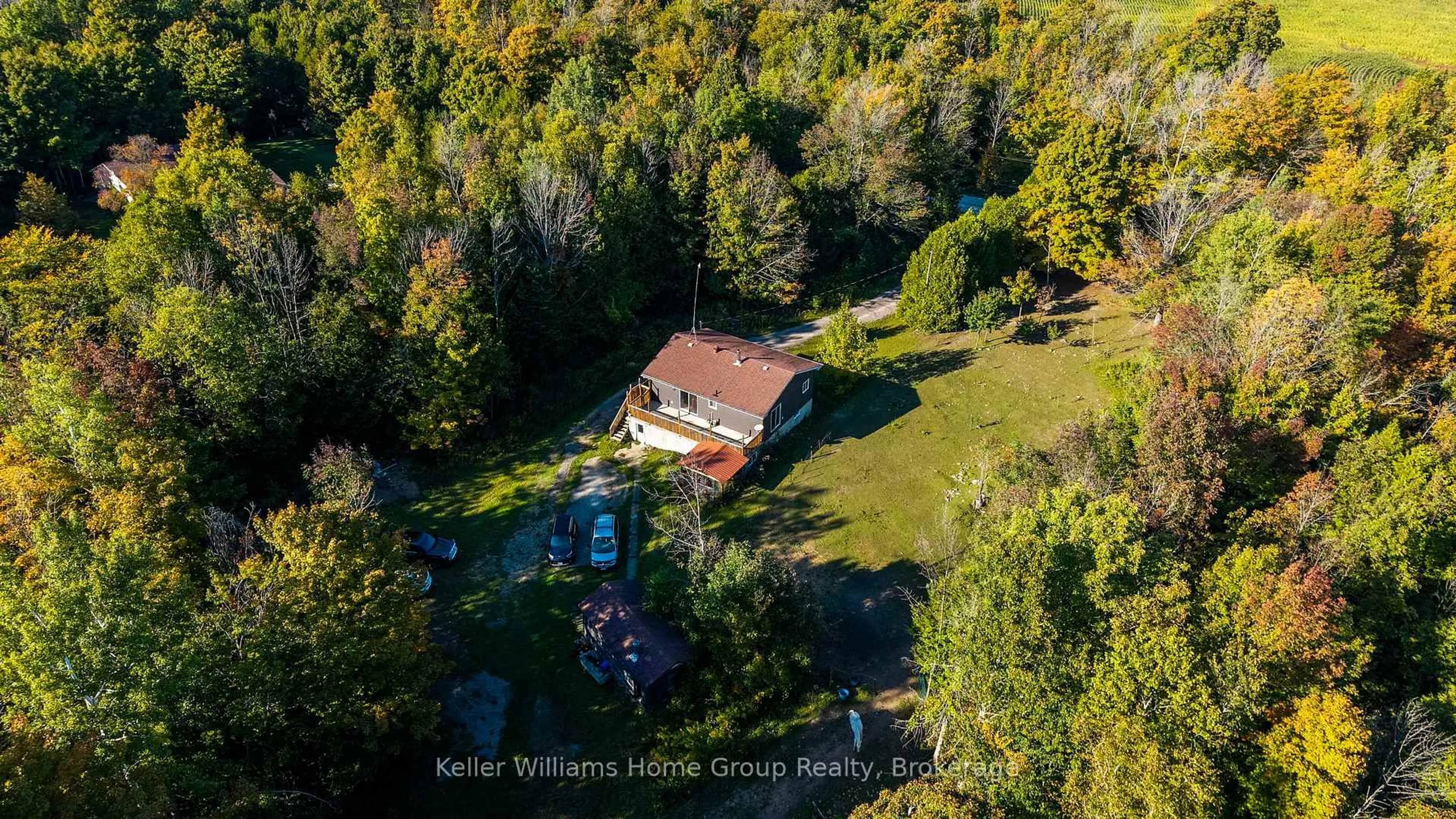 A pic from outside/outdoor area/front of a property/back of a property/a pic from drone, water/lake/river/ocean view for 125 North Diagonal Rd, South Bruce Peninsula Ontario N0H 2T0