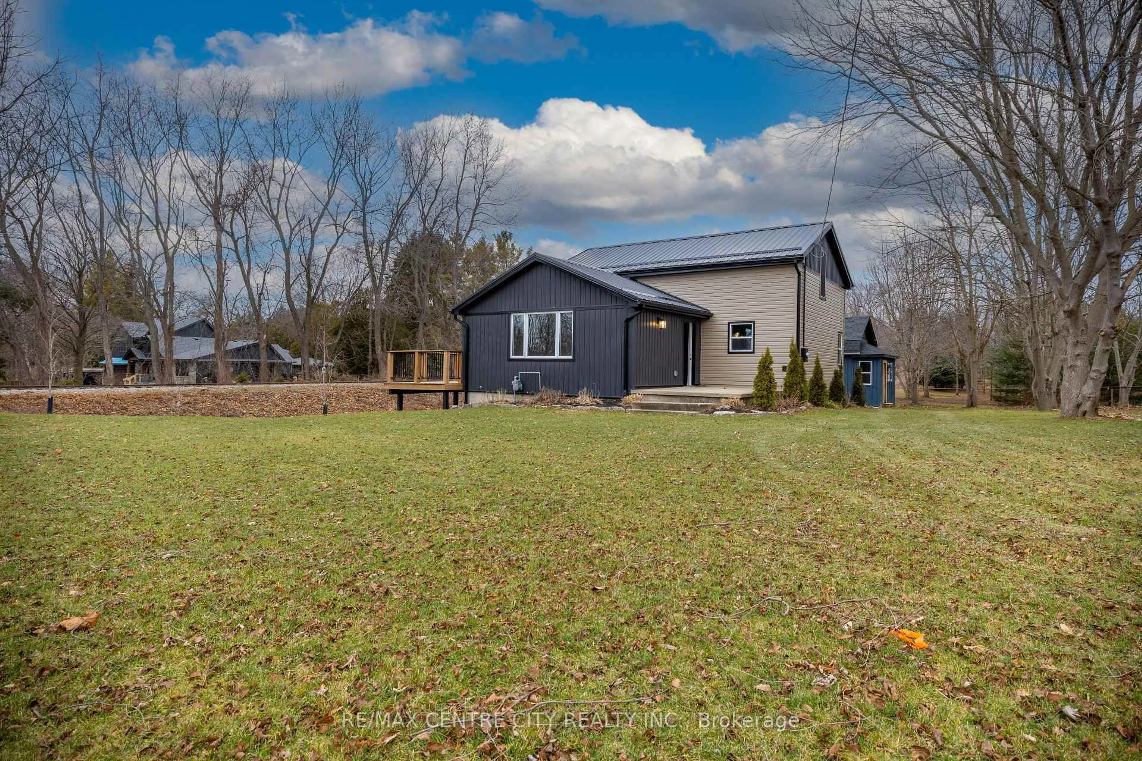 A pic from outside/outdoor area/front of a property/back of a property/a pic from drone, water/lake/river/ocean view for 42400 John Wise Line, Central Elgin Ontario N5R 5T5