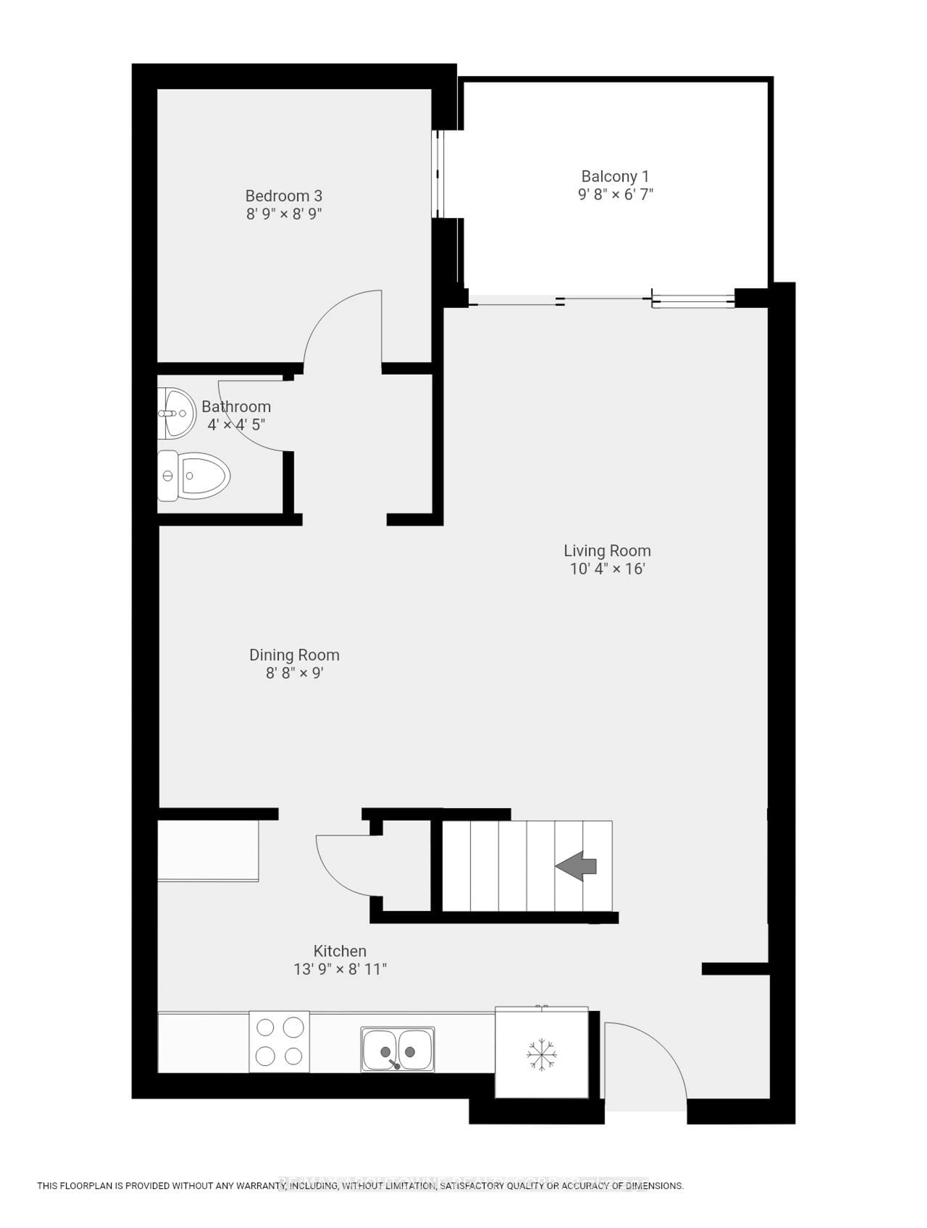 Floor plan for 36 Hayhurst Rd #334, Brantford Ontario N3R 6Y9