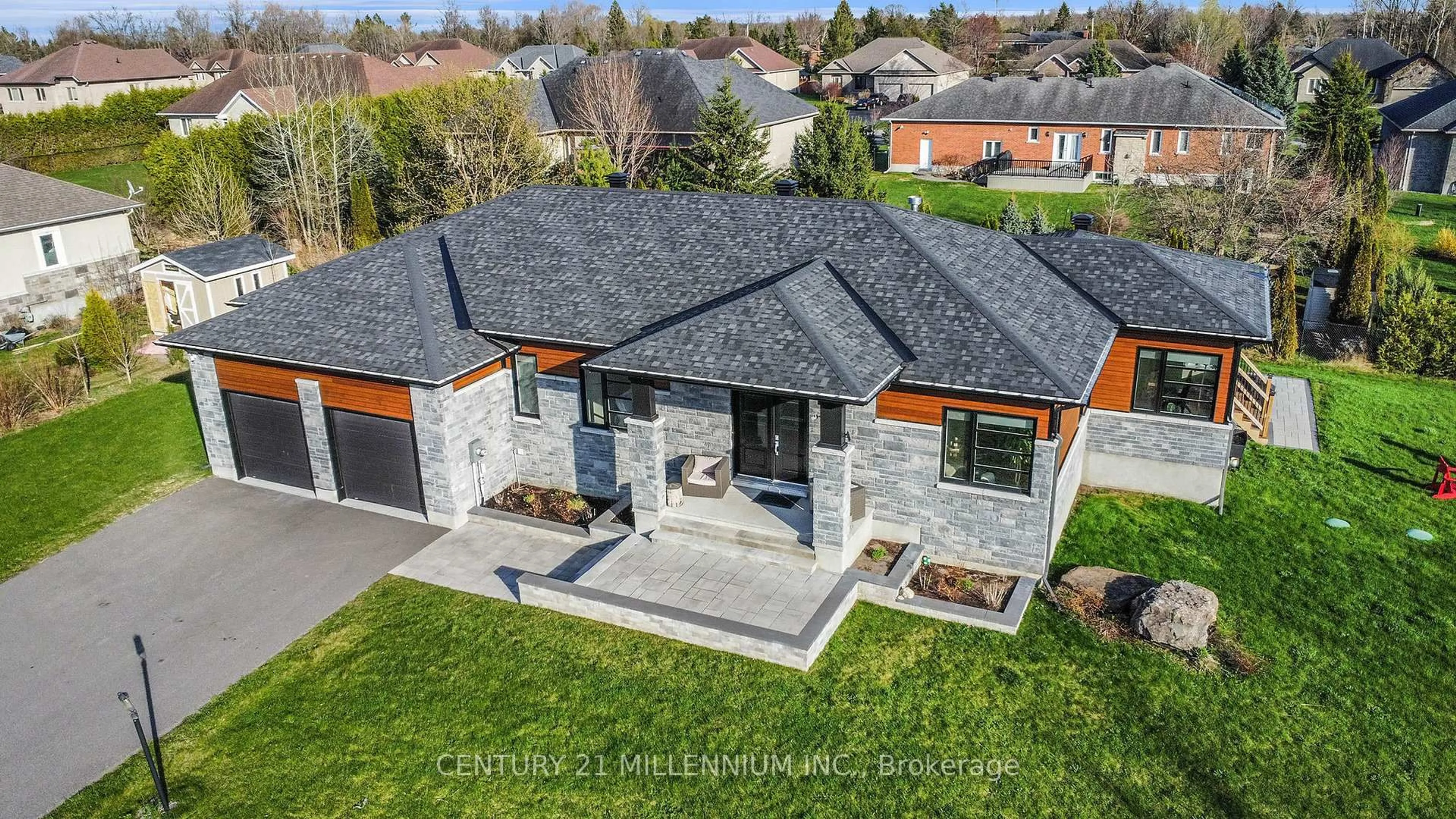 Home with brick exterior material, street for 6470 Apple Orchard Rd, Greely Ontario K4P 0B1