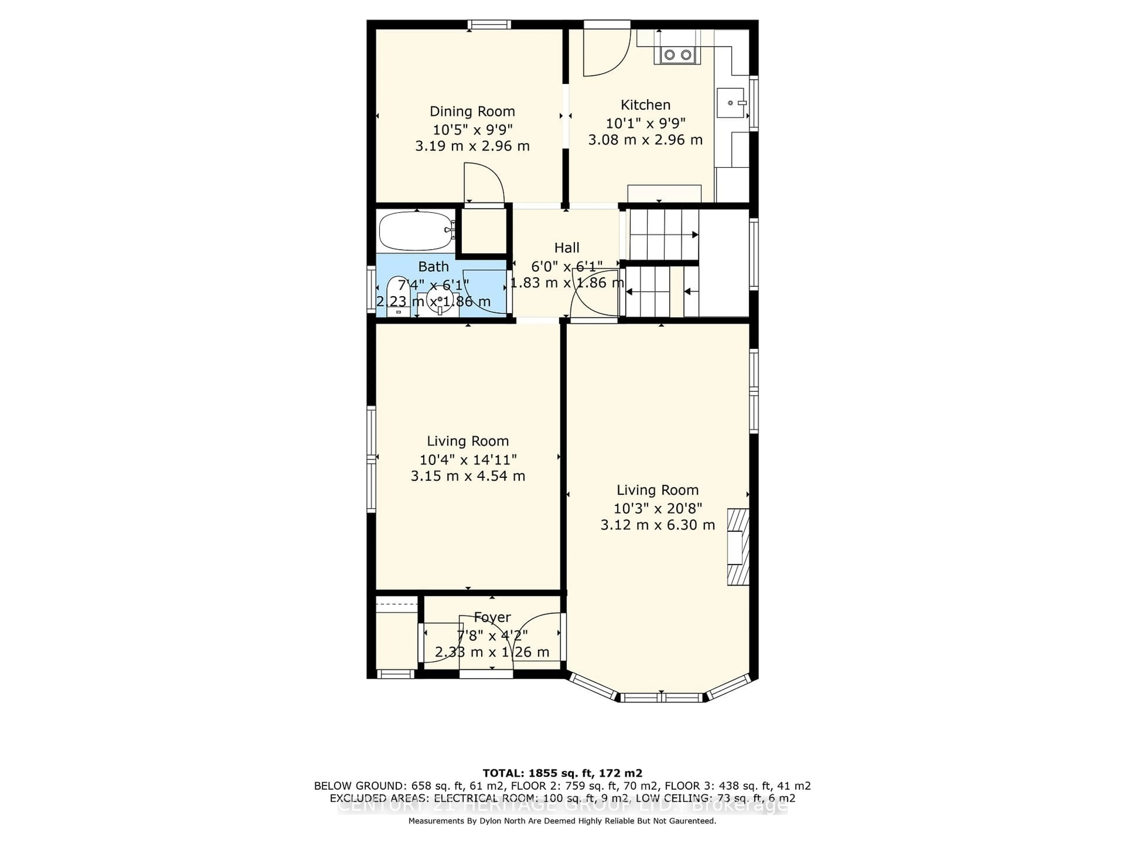 Floor plan for 22 Churchill Ave, Hamilton Ontario L9A 1J5