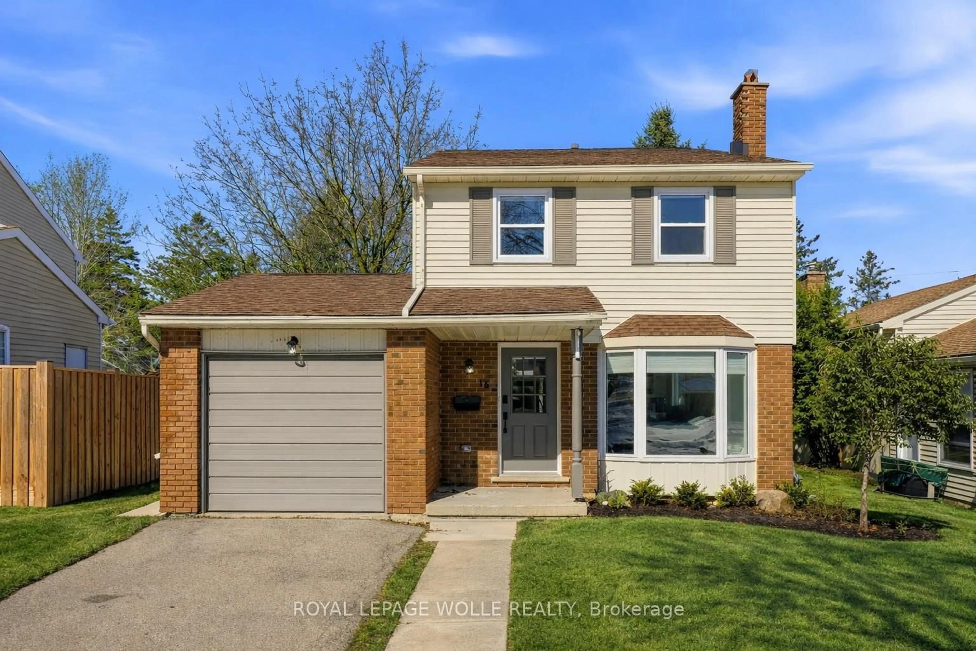Home with brick exterior material, street for 16 Thornbush Cres, Waterloo Ontario N2T 1B2