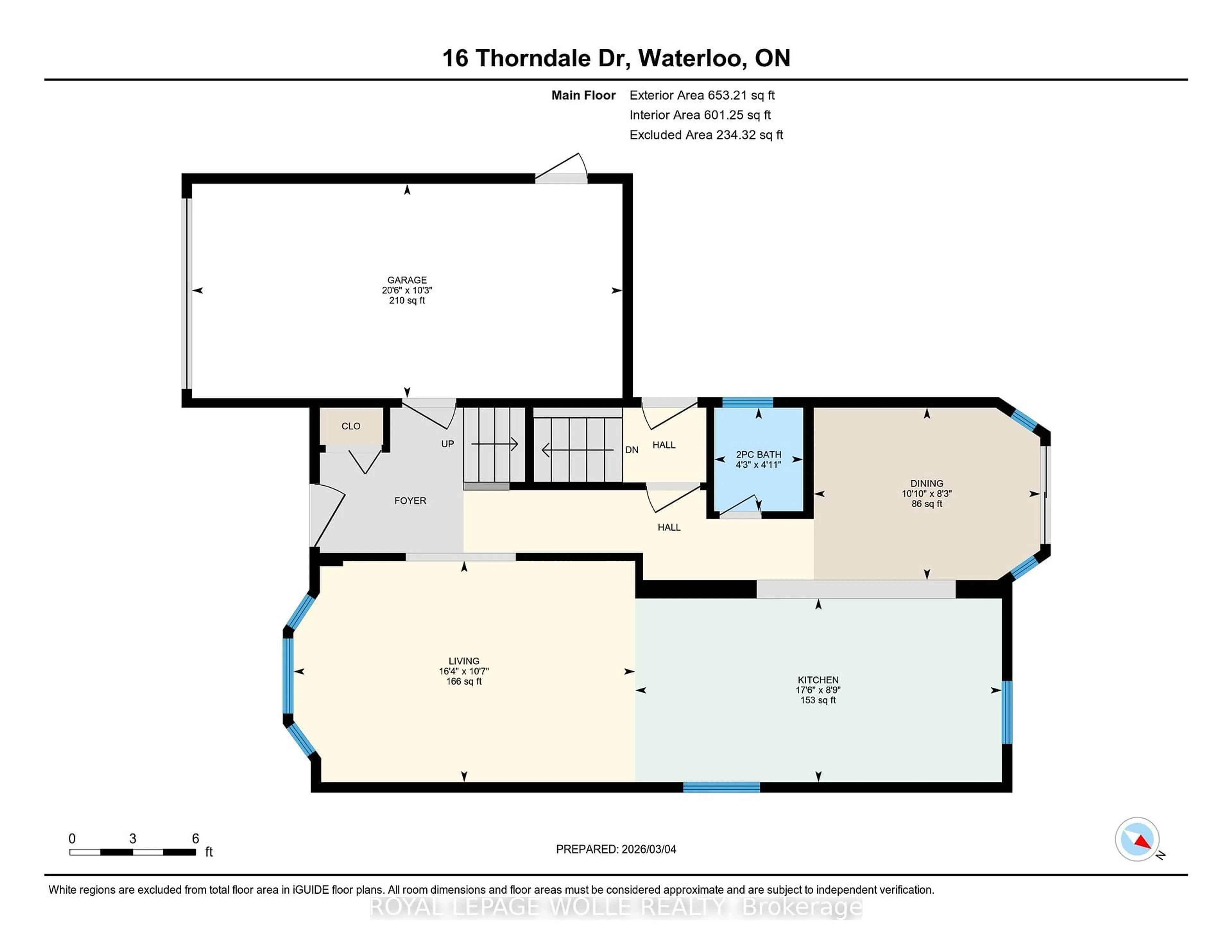 Floor plan for 16 Thornbush Cres, Waterloo Ontario N2T 1B2