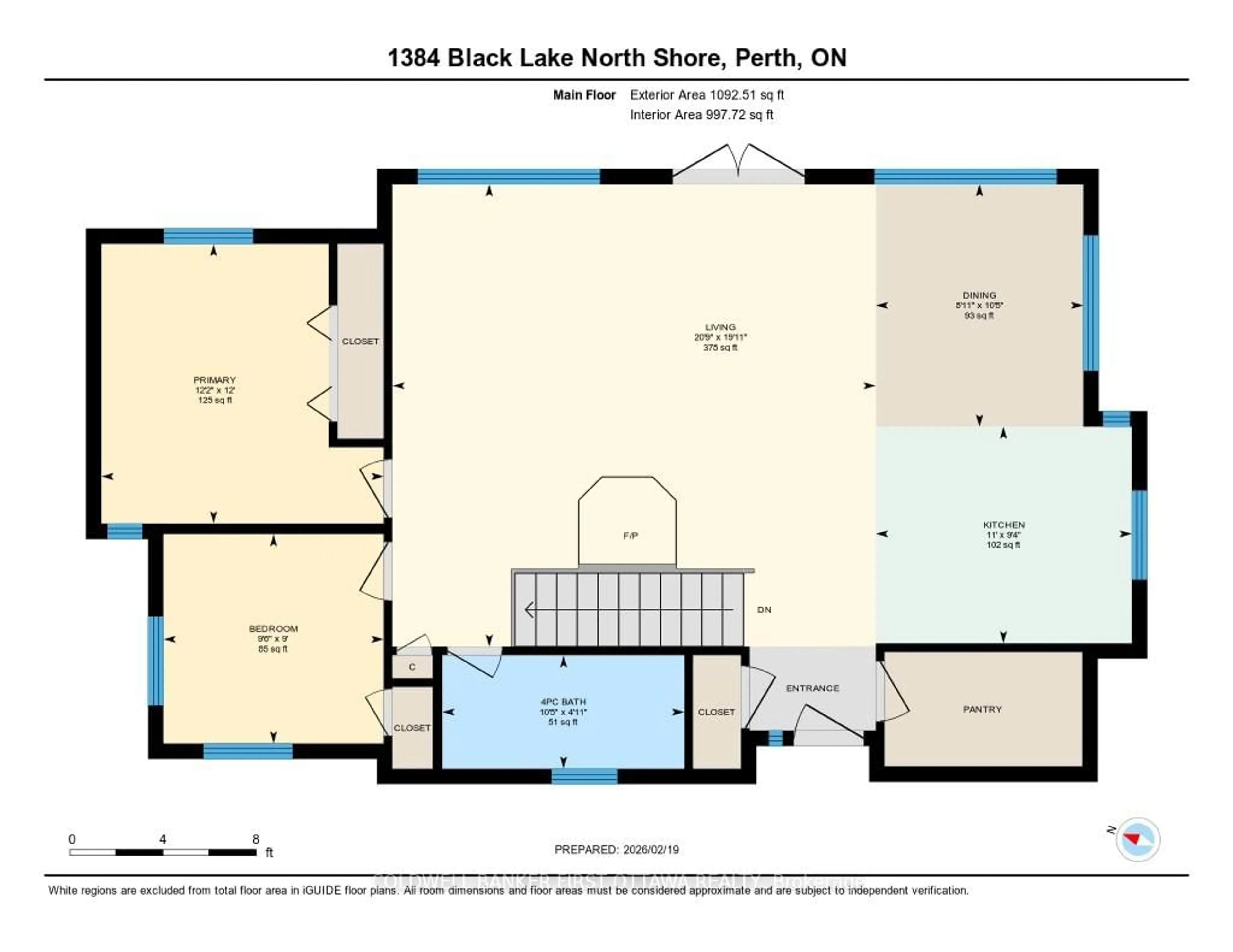 Floor plan for 1374 Black Lake North Shore Rd, Perth Ontario K7H 3C5
