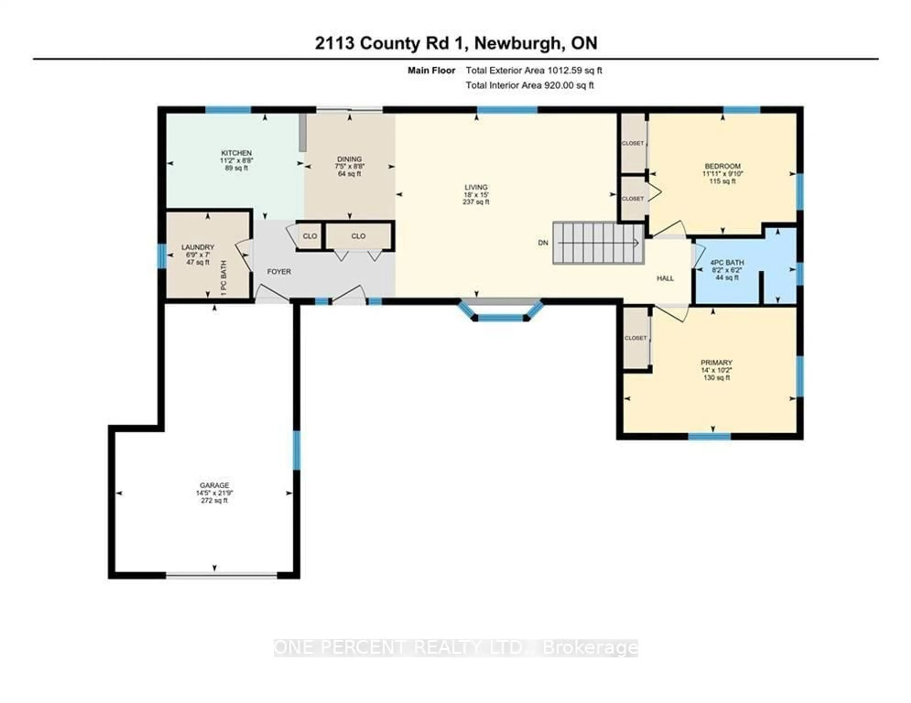 Floor plan for 2113 COUNTY ROAD 1, Newburgh Ontario K0K 2S0