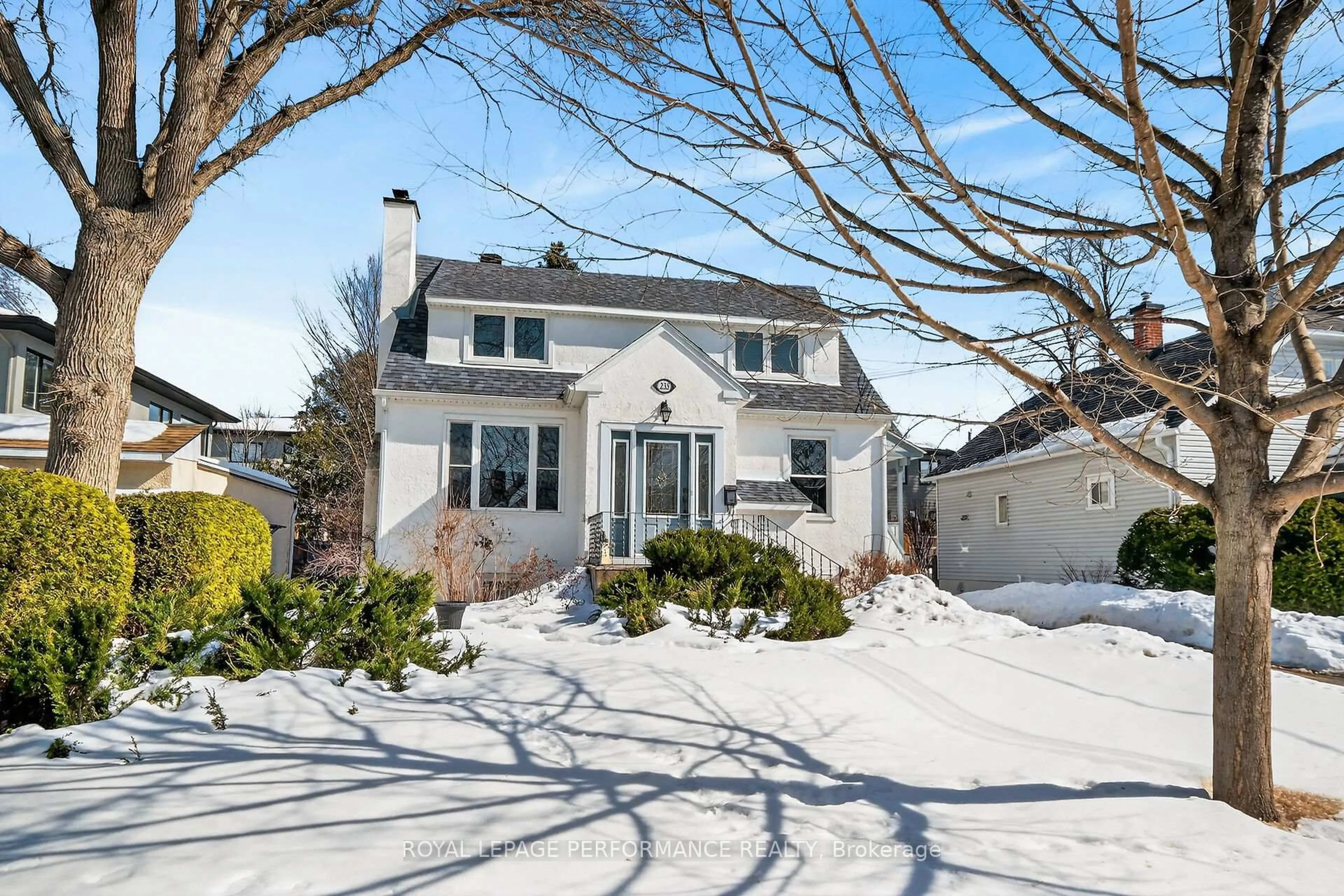 Home with vinyl exterior material, street for 235 Cowley Ave, Ottawa Ontario K1Y 0H2