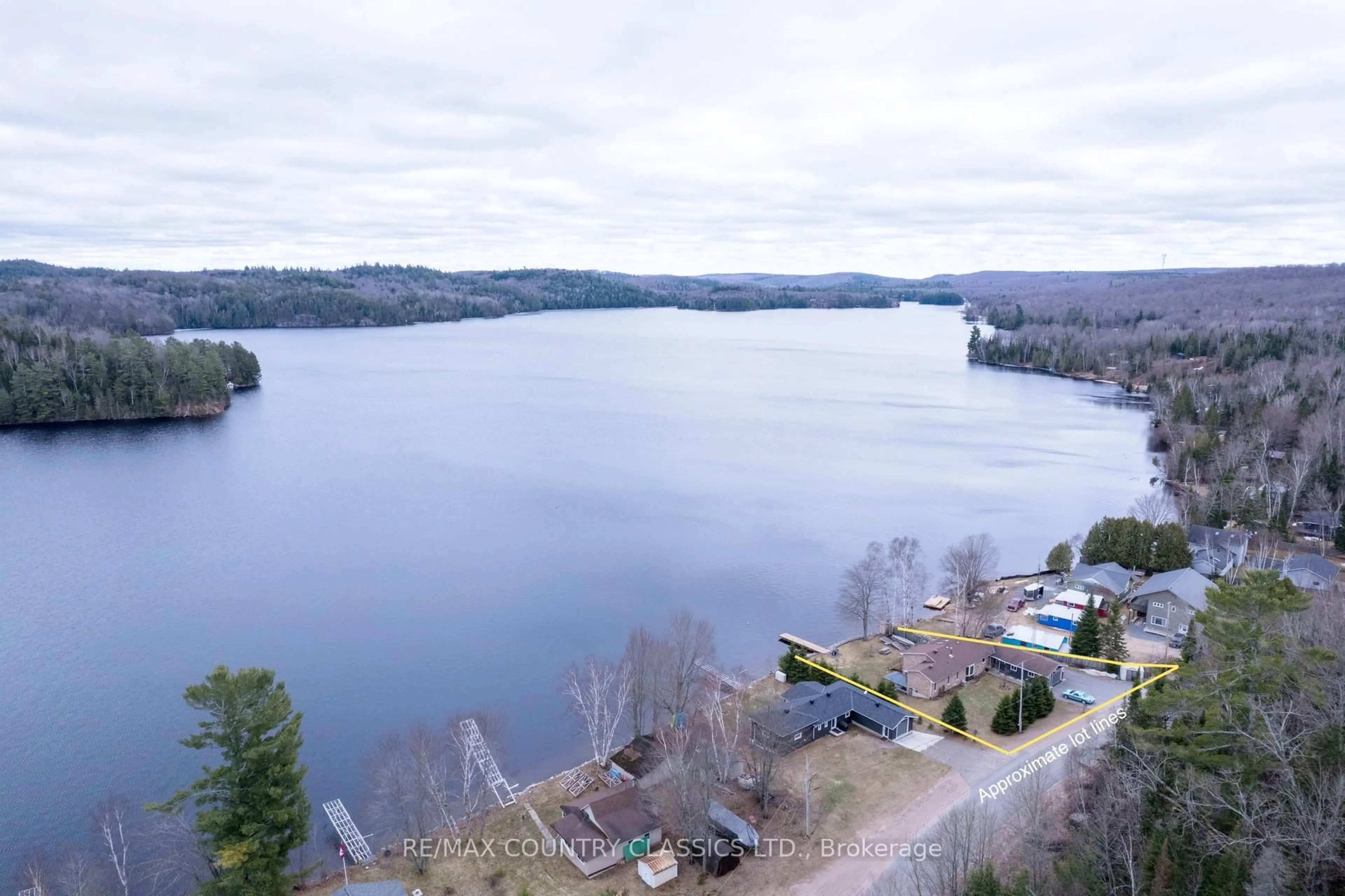 A pic from outside/outdoor area/front of a property/back of a property/a pic from drone, water/lake/river/ocean view for 1787 North Baptiste Lake Rd, Maynooth Ontario K0L 2S0