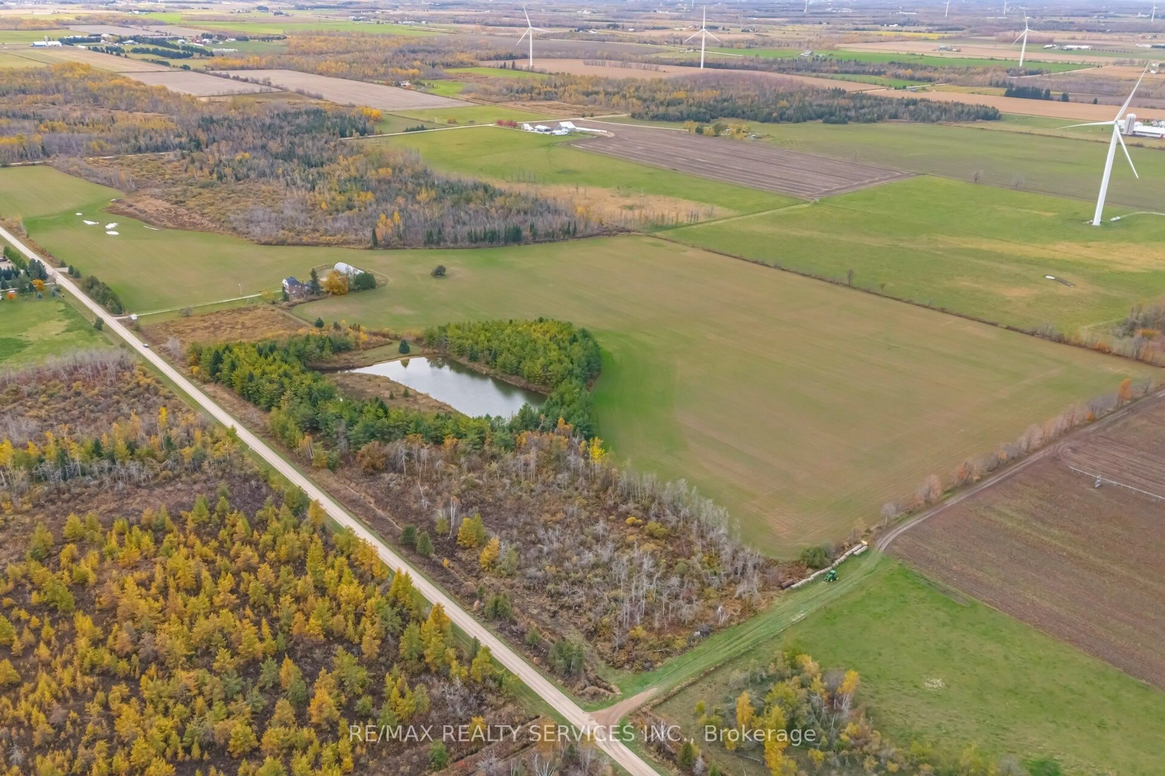 A pic from outside/outdoor area/front of a property/back of a property/a pic from drone, forest/trees view for 764059 240 Side Rd, Melancthon Ontario L9V 2P4