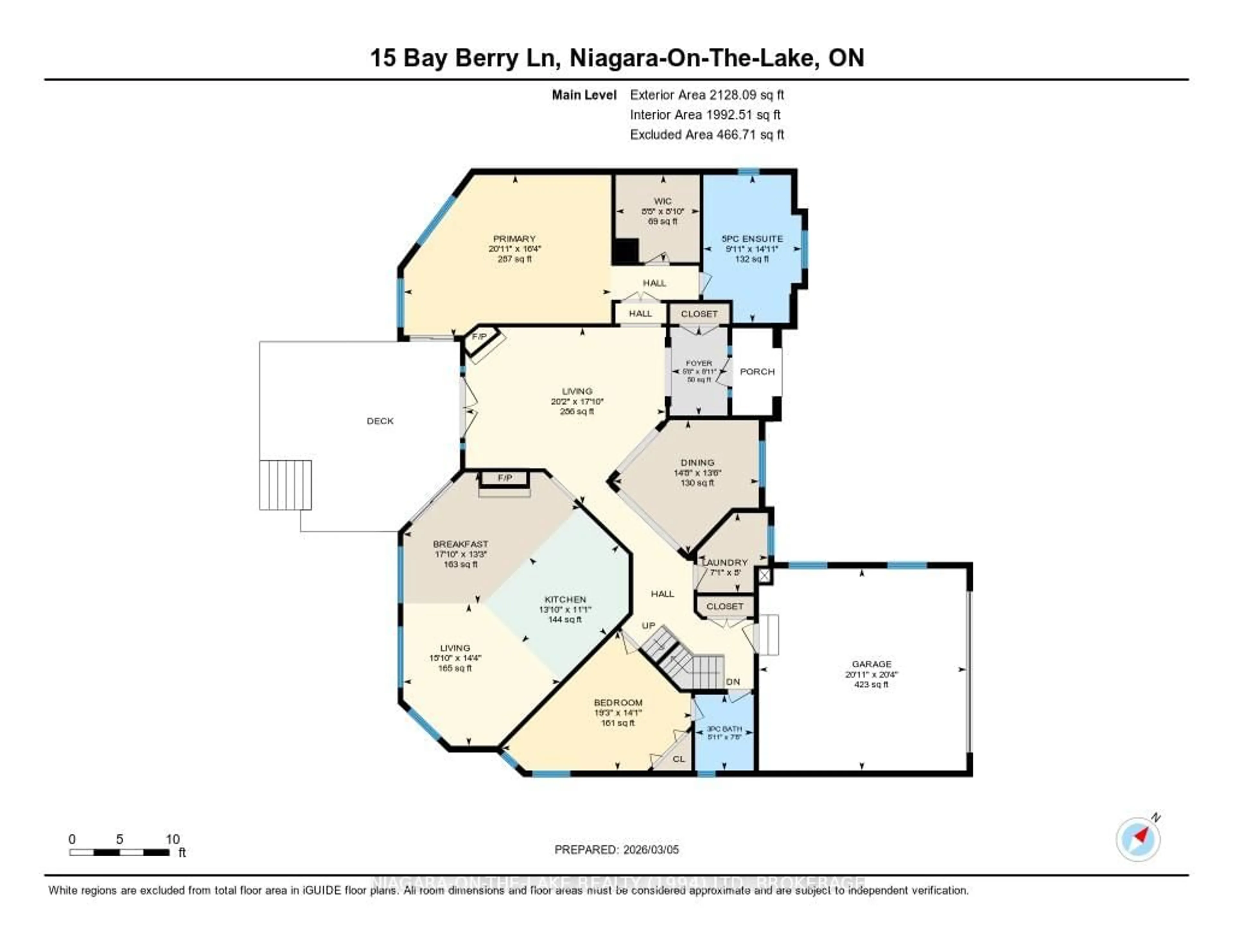 Floor plan for 15 Bay Berry Lane, Niagara-on-the-Lake Ontario L0S 1J0