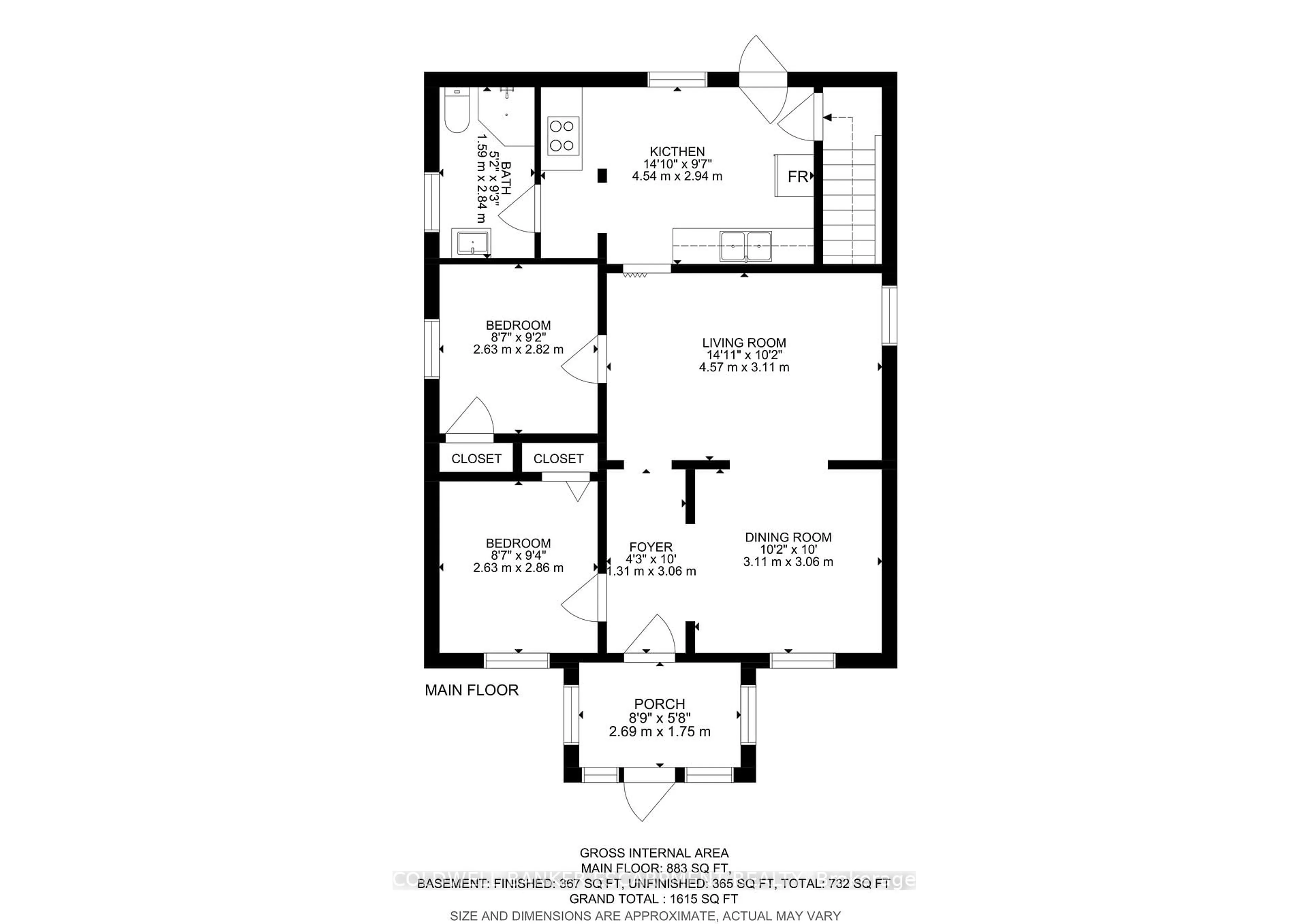Floor plan for 122 Cedar St, Cambridge Ontario N1S 1W2