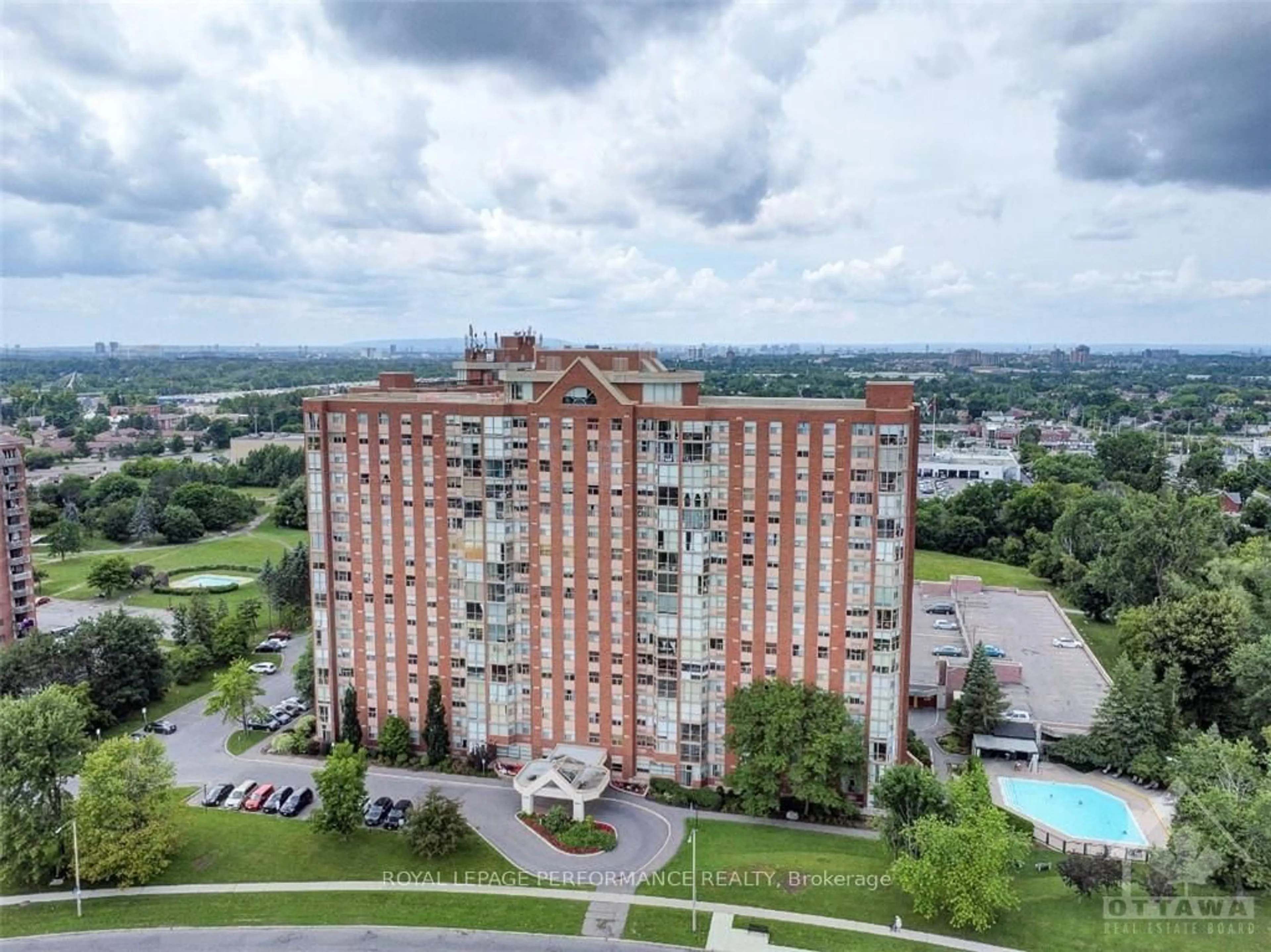 A pic from outside/outdoor area/front of a property/back of a property/a pic from drone, city buildings view from balcony for 2760 CAROUSEL Cres #1209, Ottawa Ontario K1T 2N4