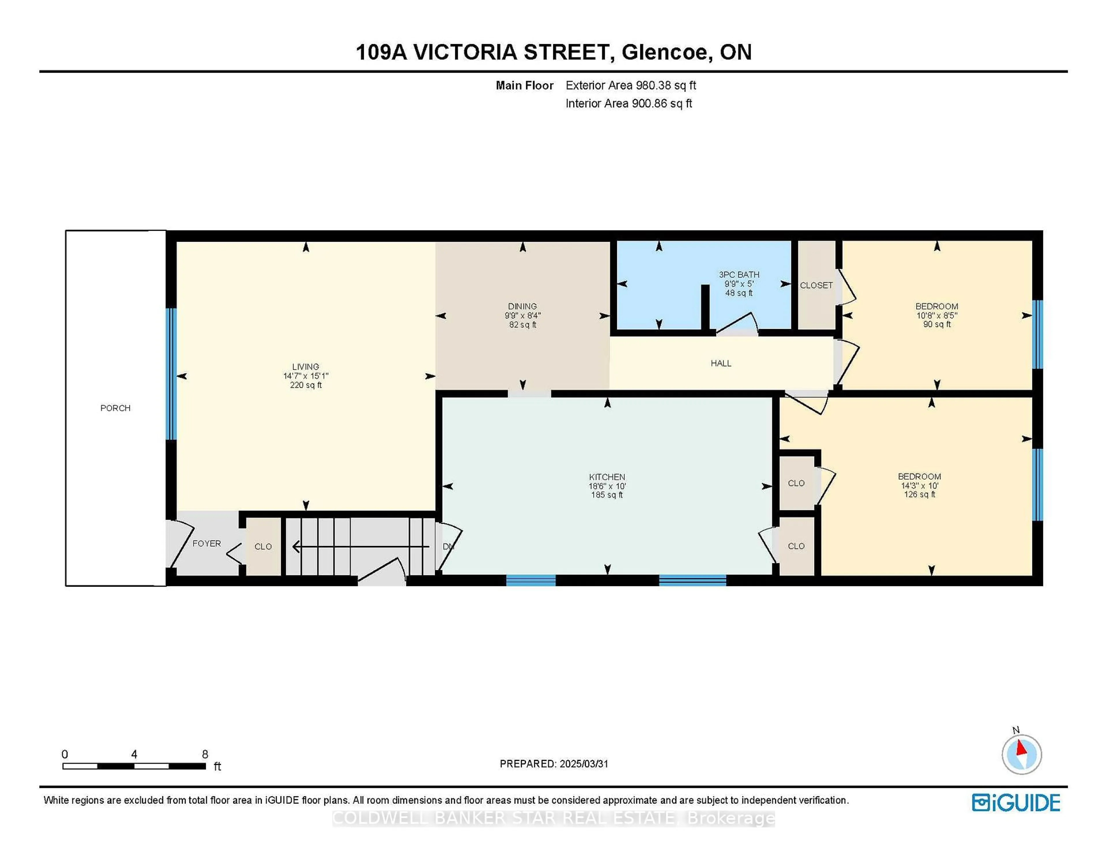 Floor plan for 109 A Victoria St, Southwest Middlesex Ontario N0L 1M0