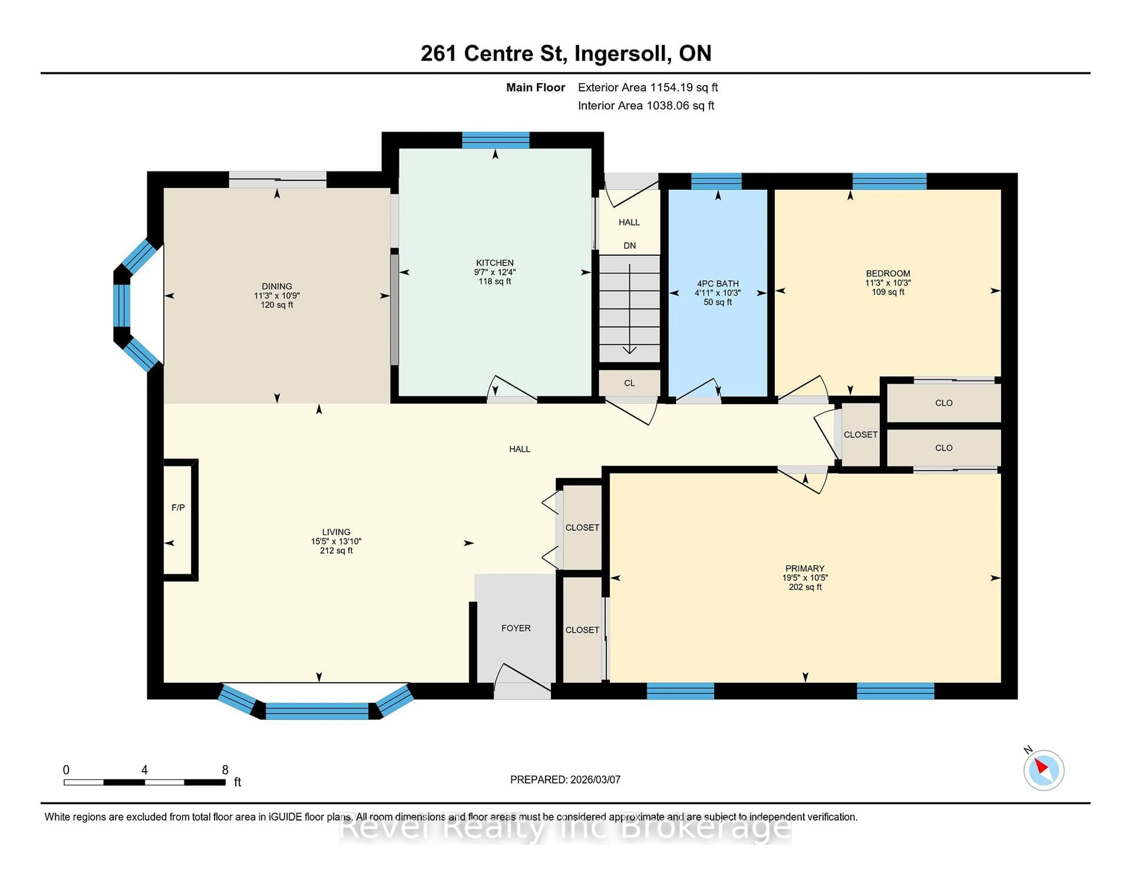 Floor plan for 261 Centre St, Ingersoll Ontario N5C 3N8