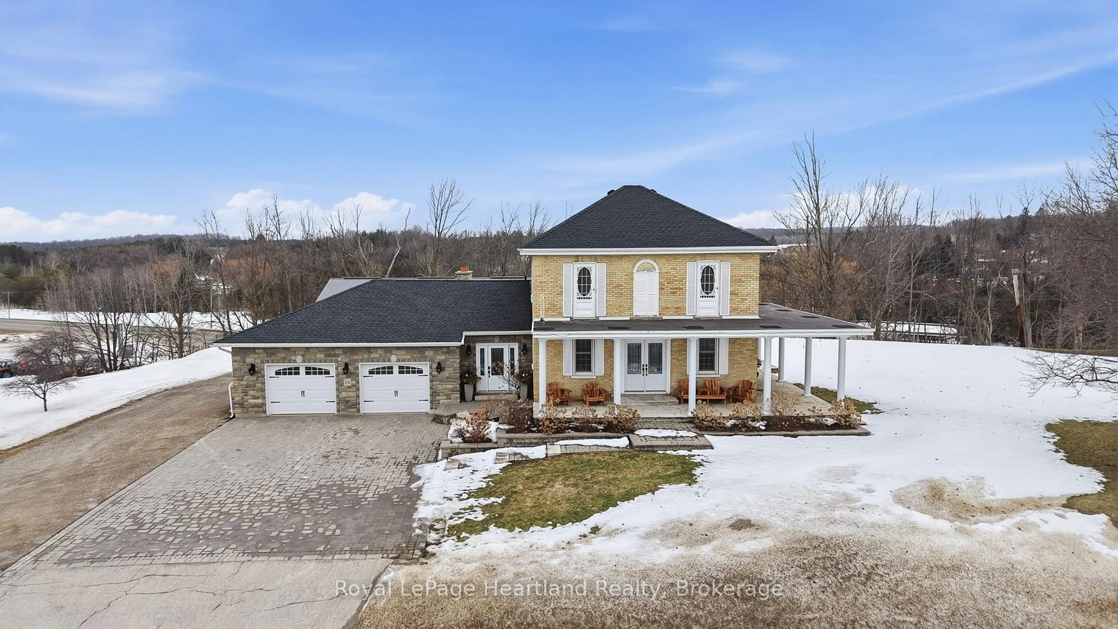 A pic from outside/outdoor area/front of a property/back of a property/a pic from drone, unknown for 24 Bruce Road 3, South Bruce Ontario N0G 2J0