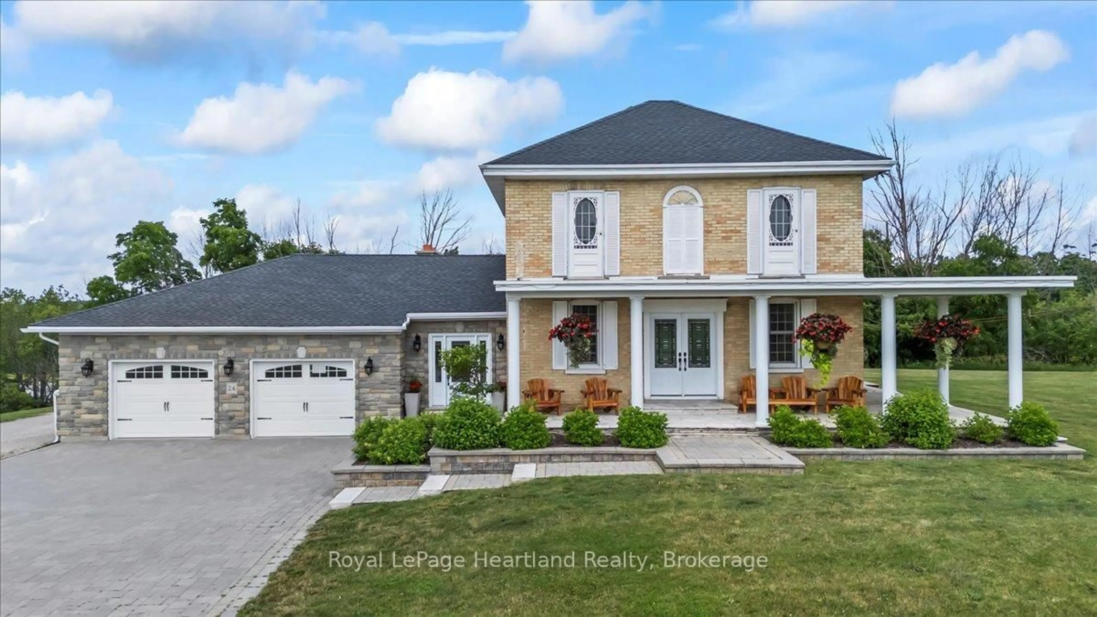 Home with brick exterior material, street for 24 Bruce Road 3, South Bruce Ontario N0G 2J0