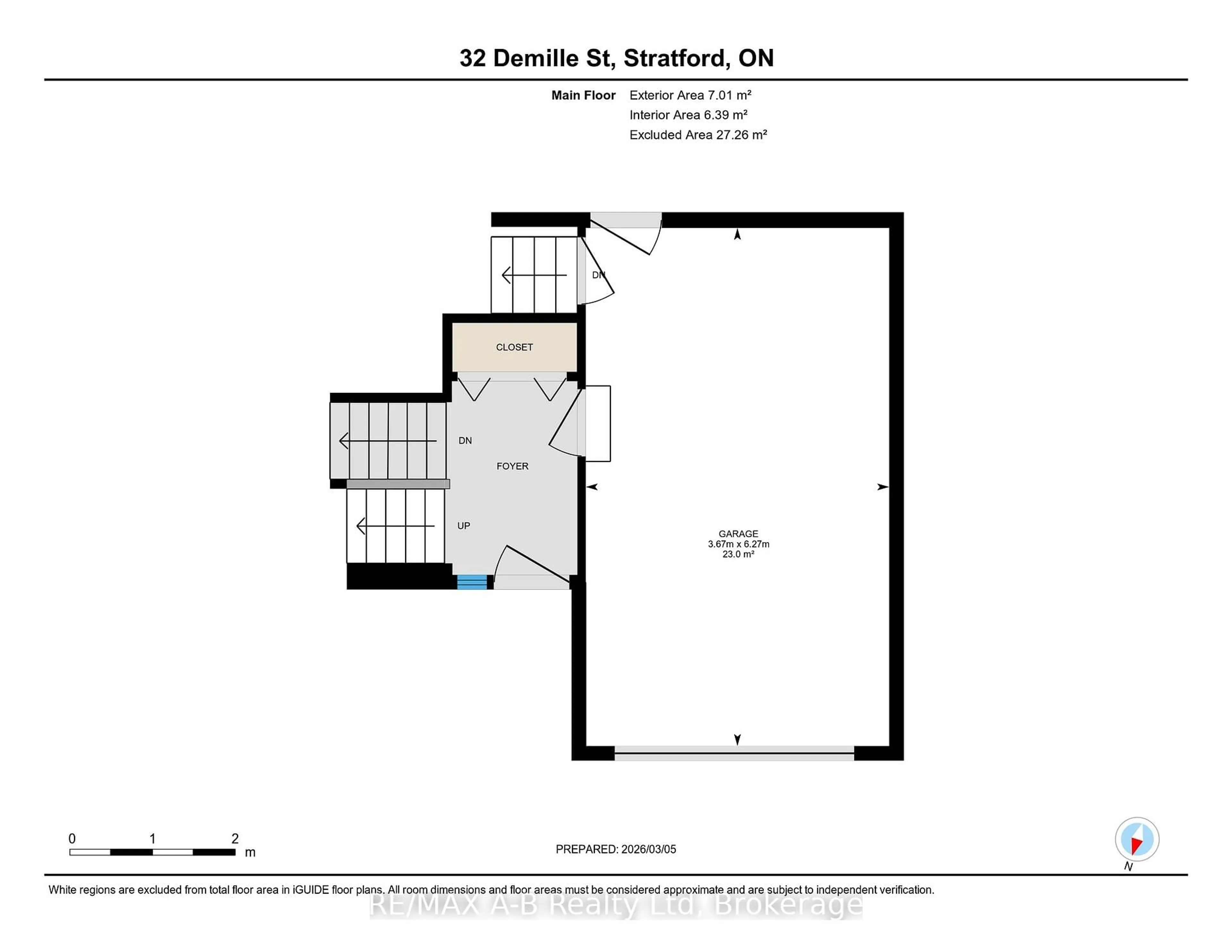 Floor plan for 32 Demille St, Stratford Ontario N4Z 1C6