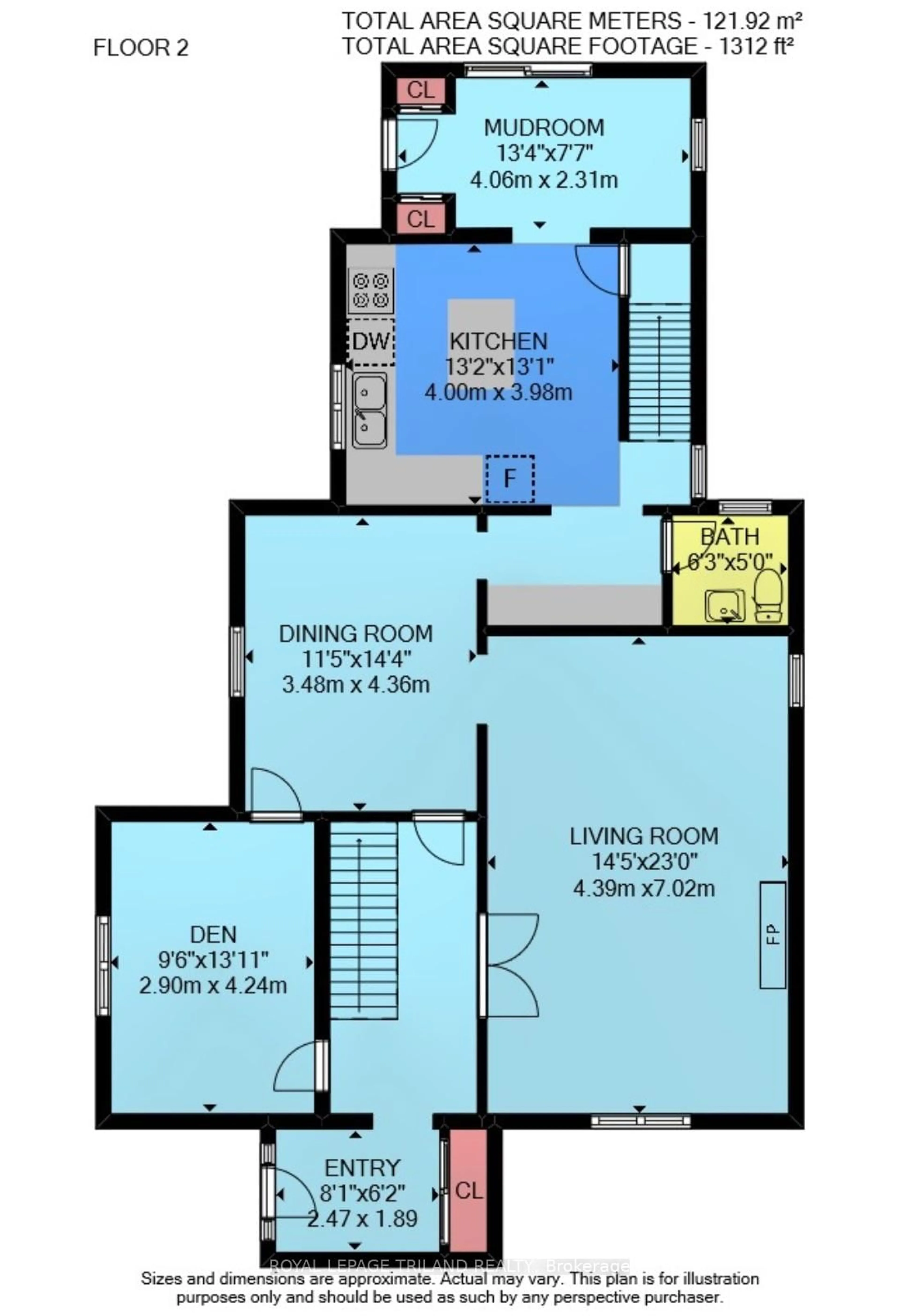 Floor plan for 937 Waterloo St, London East Ontario N6A 3X2