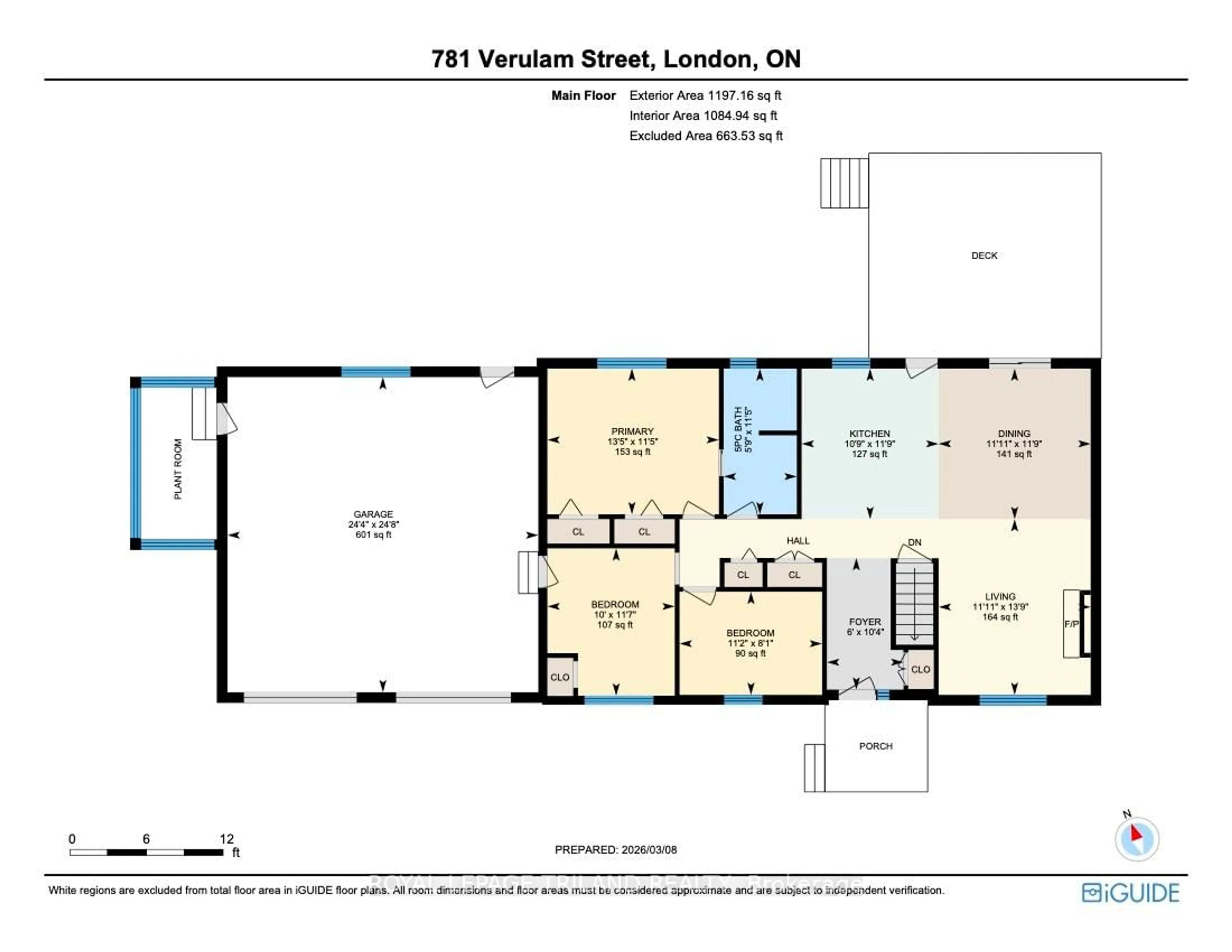 Floor plan for 781 Verulam St, London South Ontario N6C 5C7