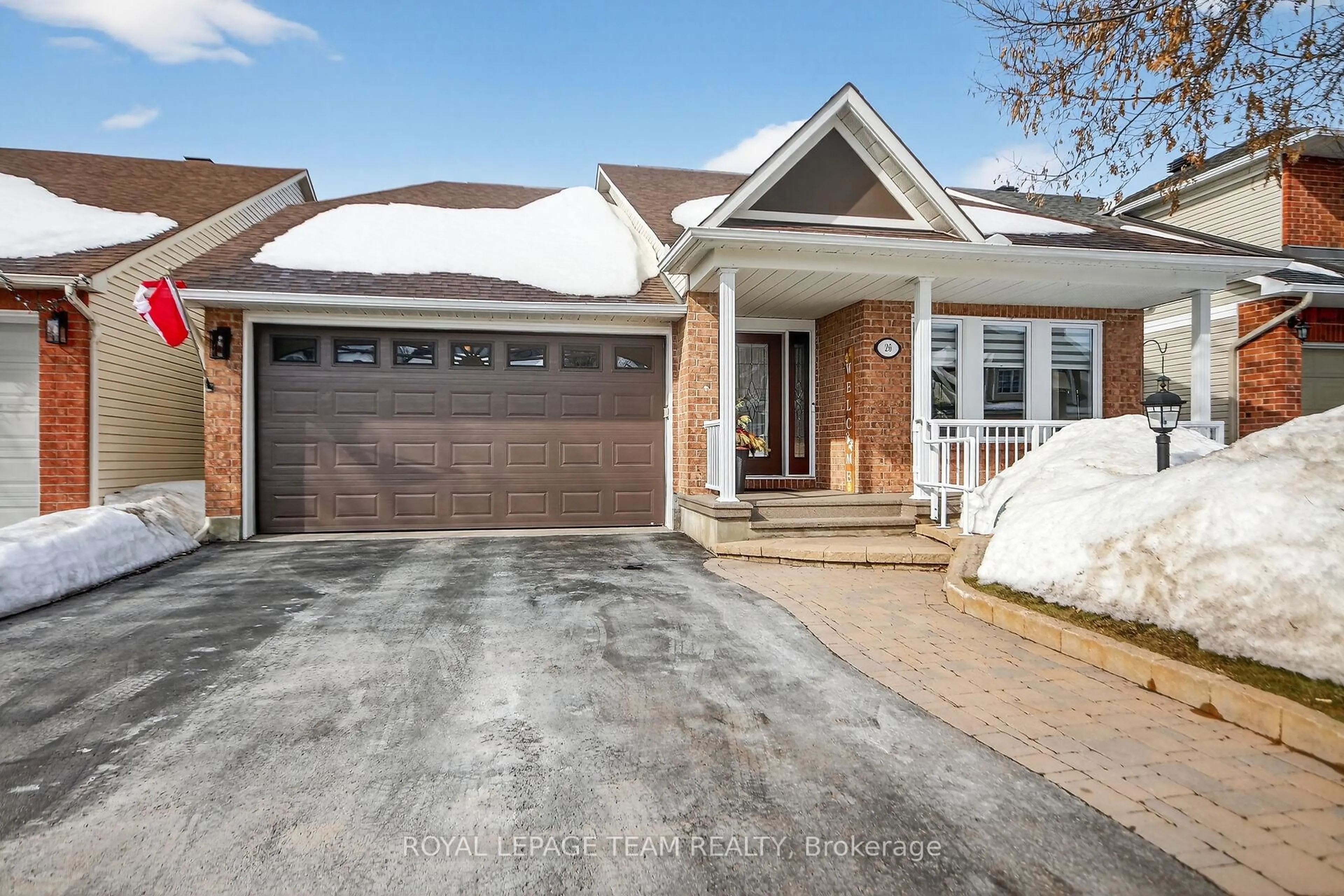 Home with brick exterior material, street for 26 Settlers Ridge Way, Ottawa Ontario K2J 4V3