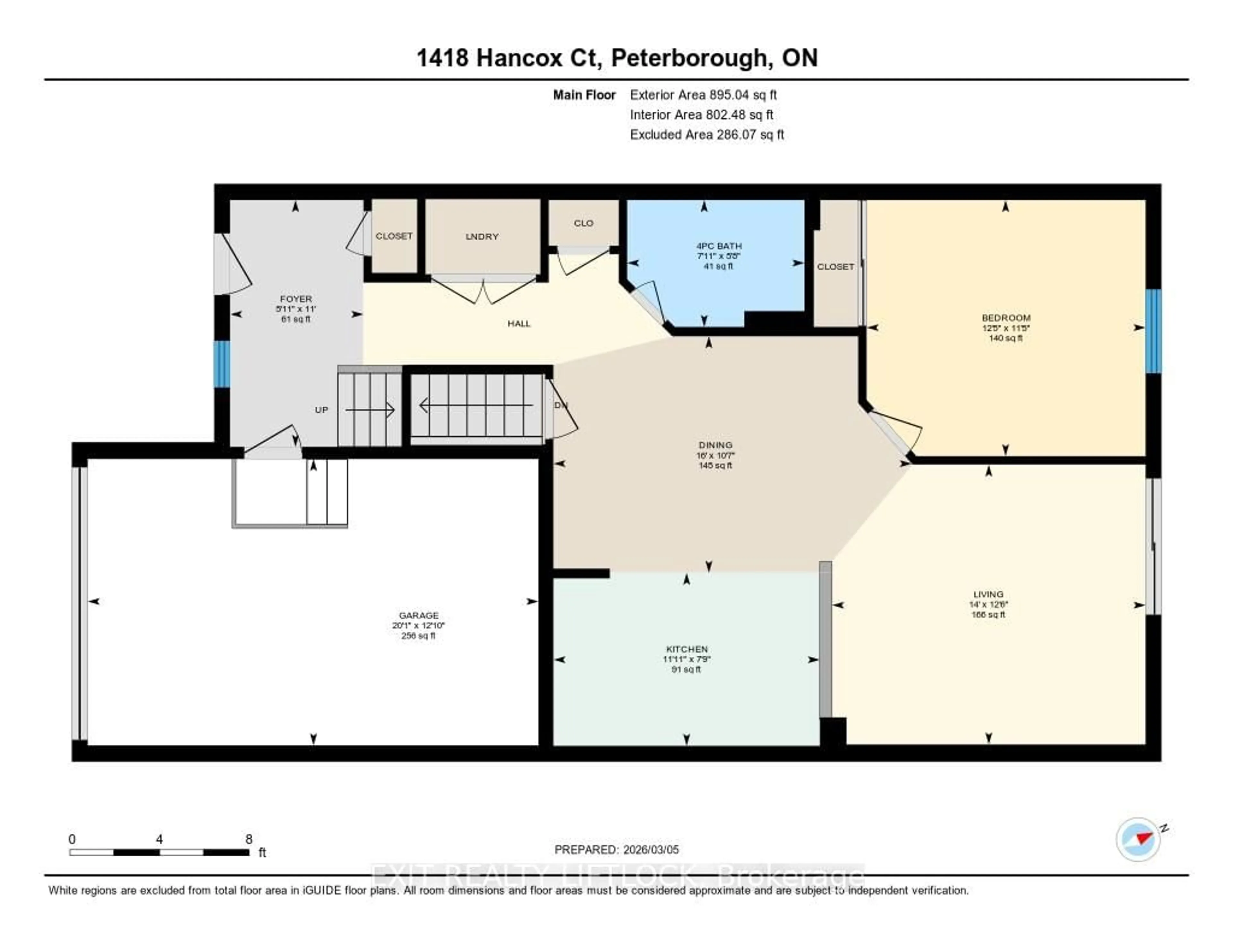 Floor plan for 1418 Hancox Crt, Peterborough Ontario K9K 2M2