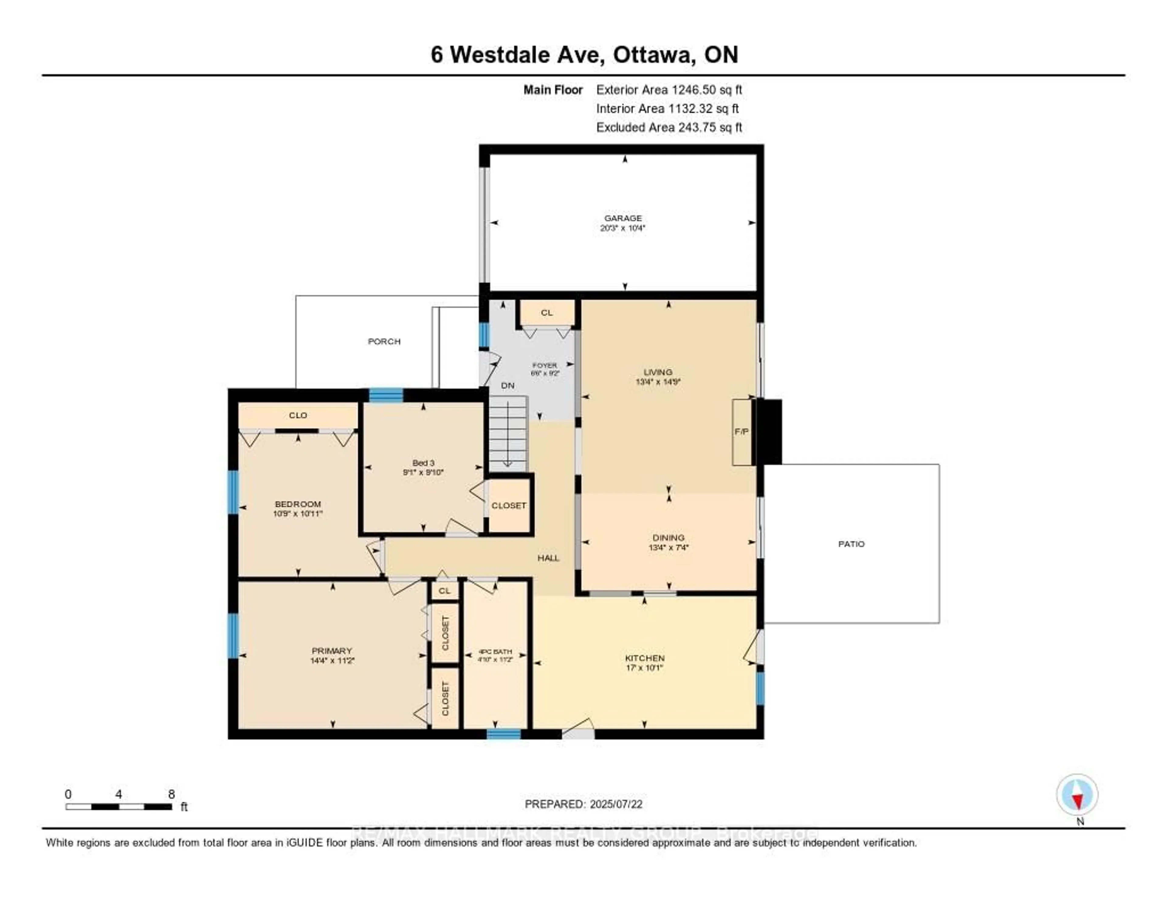 Floor plan for 6 Westdale Ave, Ottawa Ontario K2H 5J3