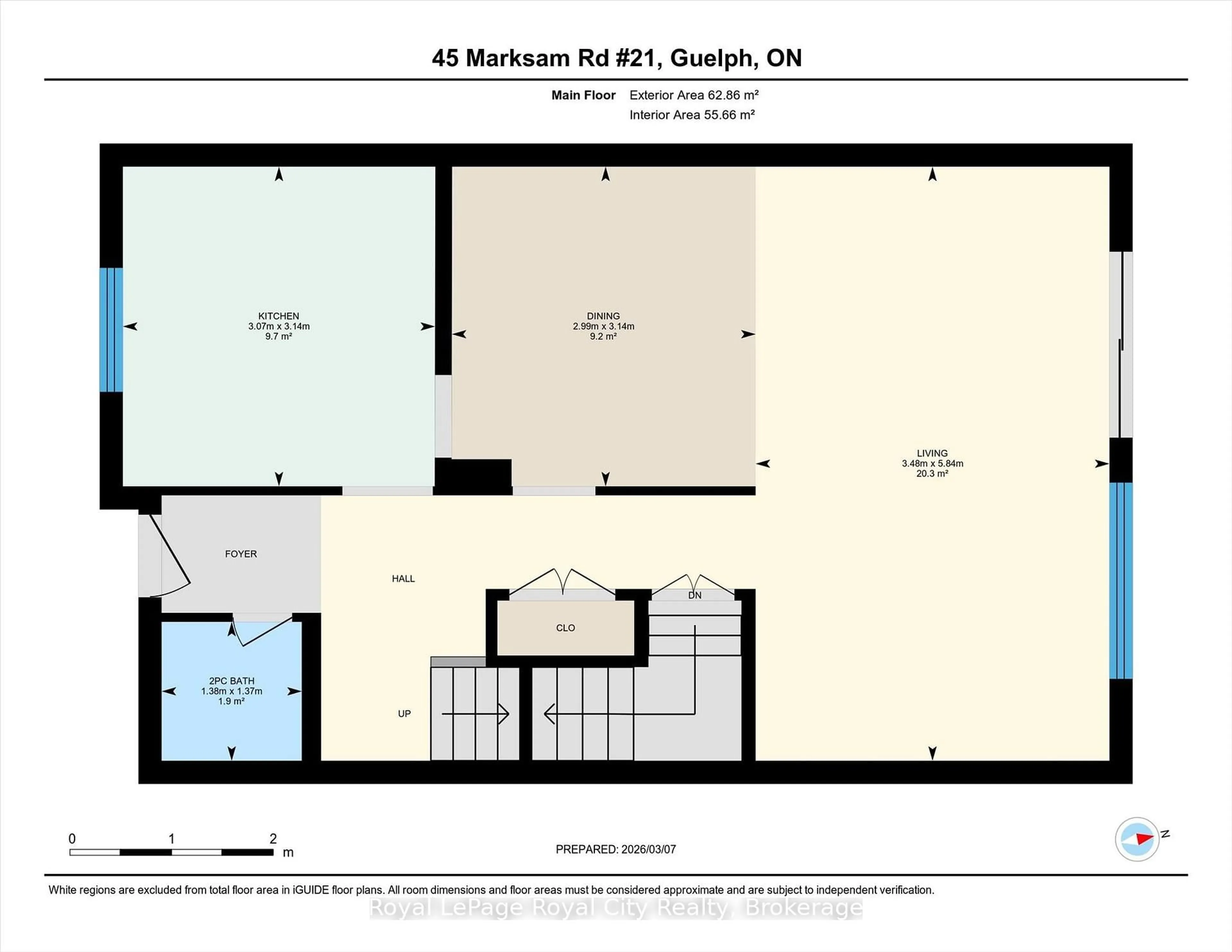 Floor plan for 45 Marksam Rd #21, Guelph Ontario N1H 6Y9