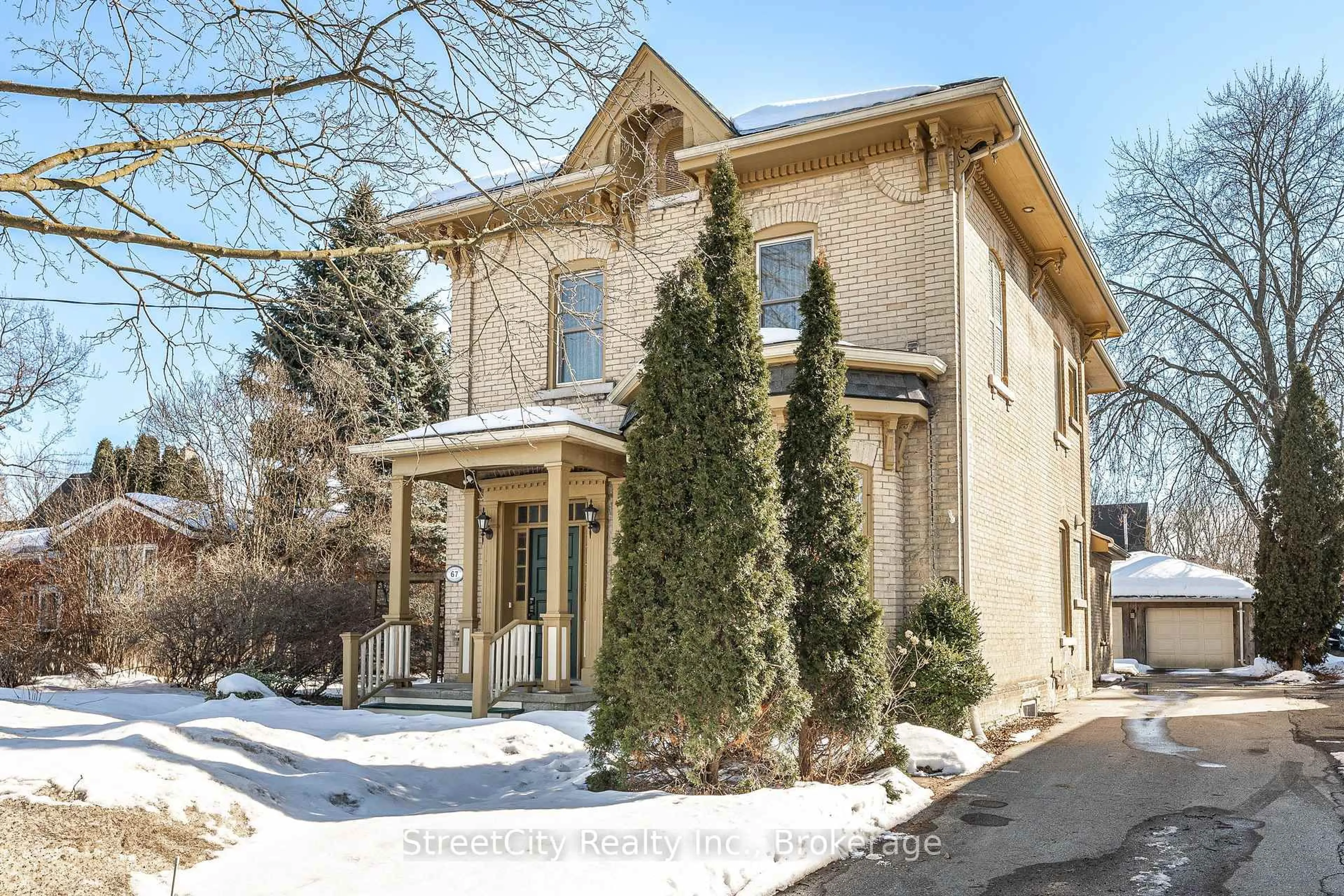 Home with brick exterior material, street for 67 Douro St, Stratford Ontario N5A 3R2