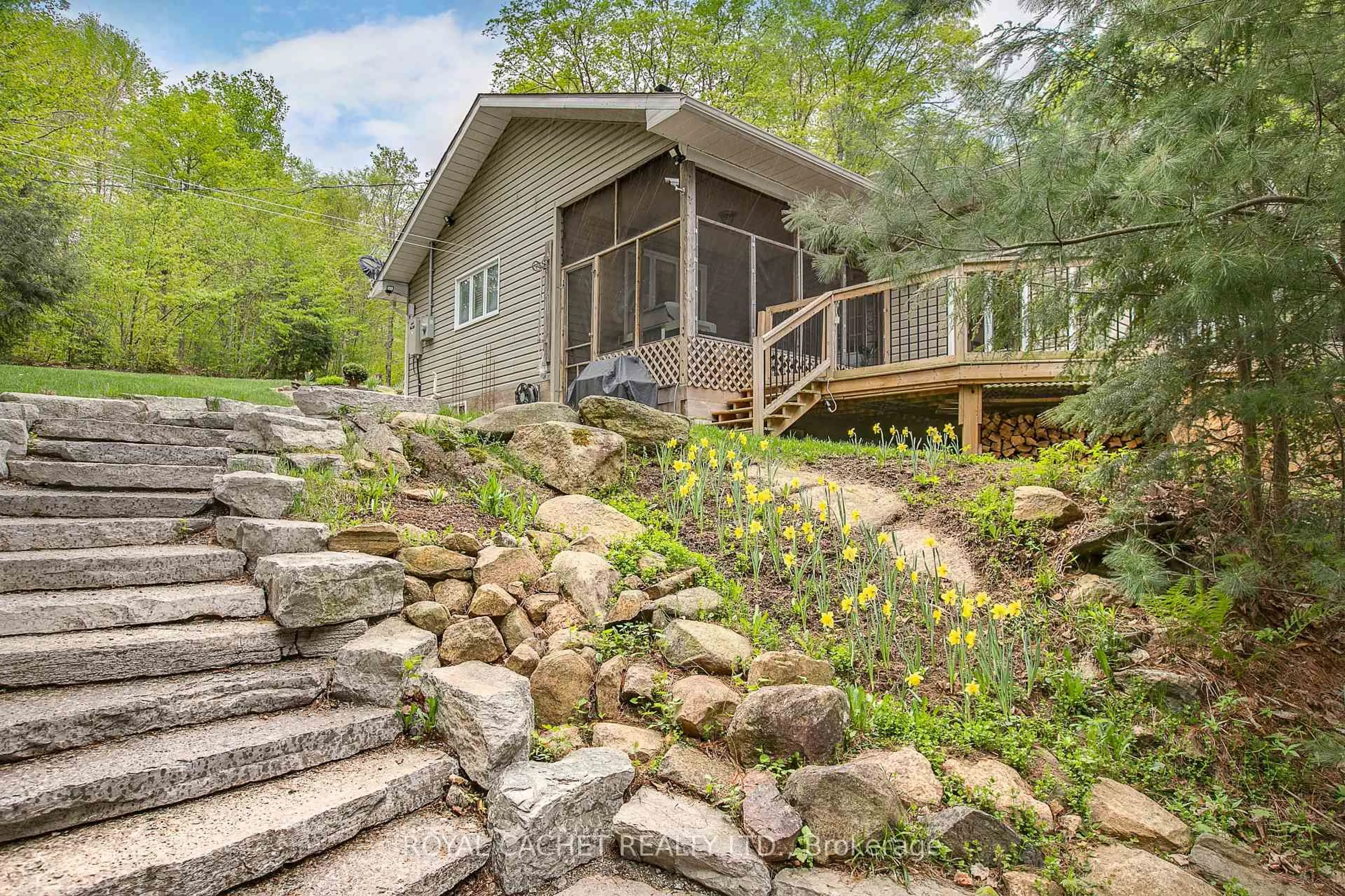 Patio, water/lake/river/ocean view for 1221 Stormy Lake Rd, Highlands East Ontario K0M 1S0