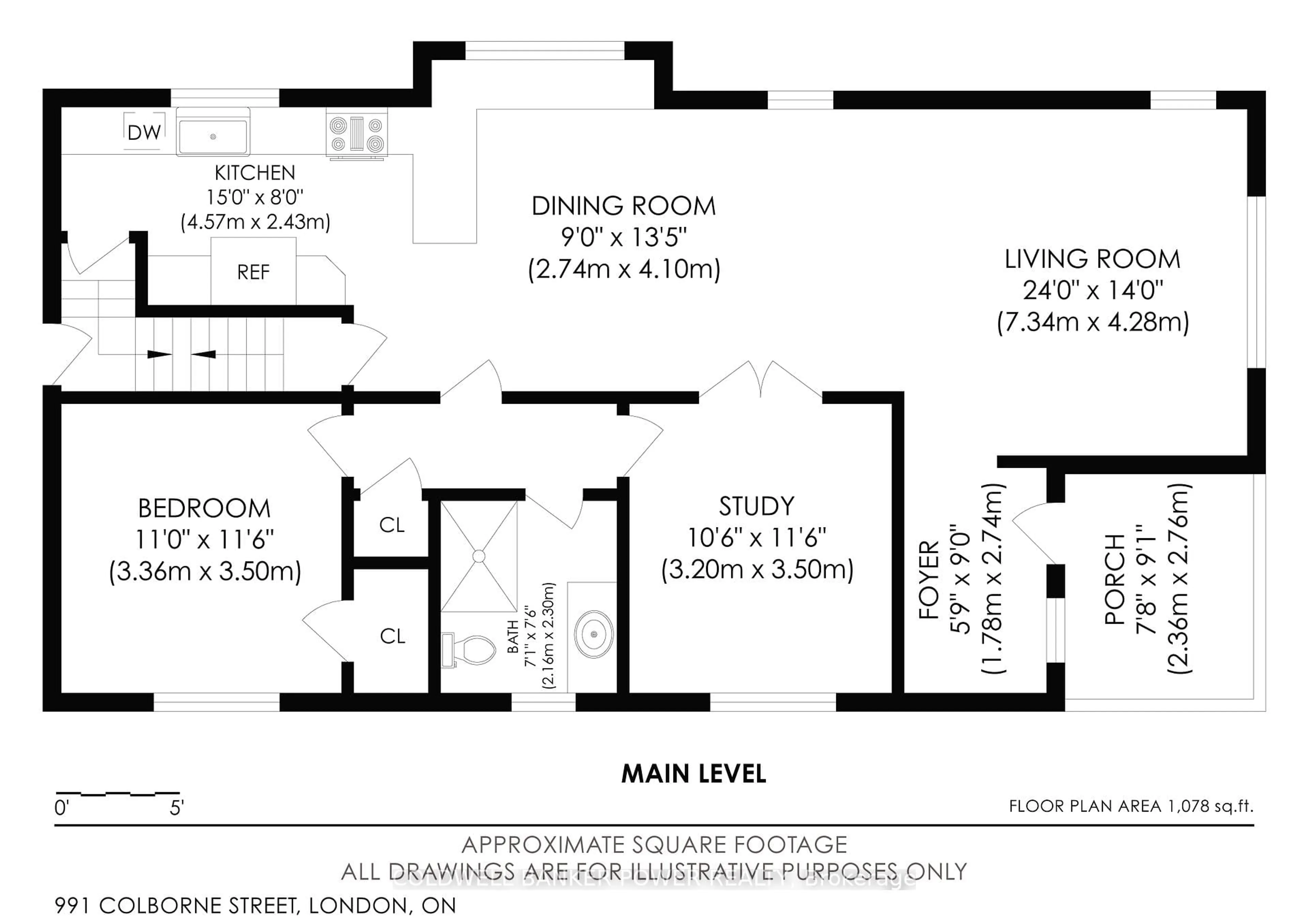 Floor plan for 991 Colborne St, London East Ontario N6A 4A7