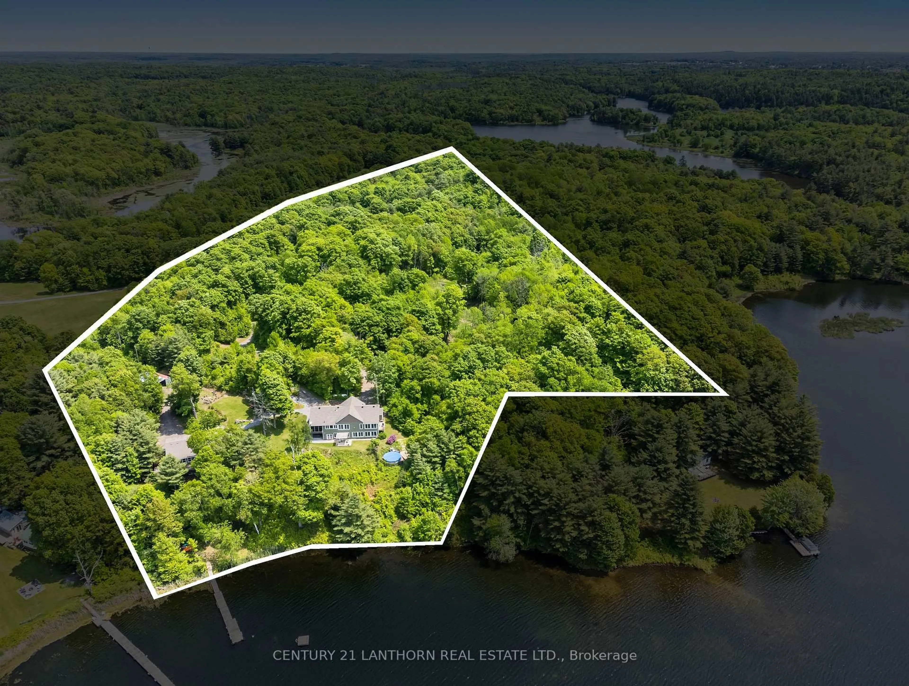 A pic from outside/outdoor area/front of a property/back of a property/a pic from drone, water/lake/river/ocean view for 32 Forest Breeze Lane, Rideau Lakes Ontario K0G 1E0