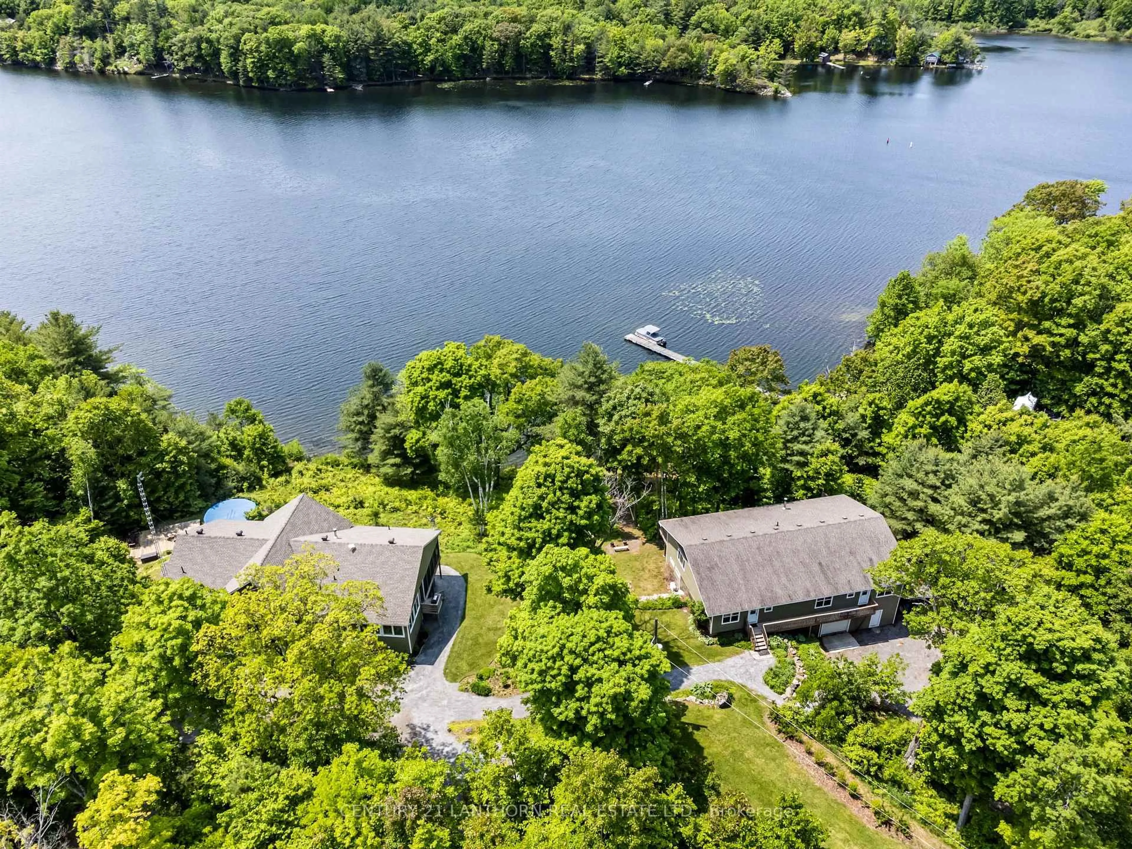 A pic from outside/outdoor area/front of a property/back of a property/a pic from drone, water/lake/river/ocean view for 32 Forest Breeze Lane, Rideau Lakes Ontario K0G 1E0