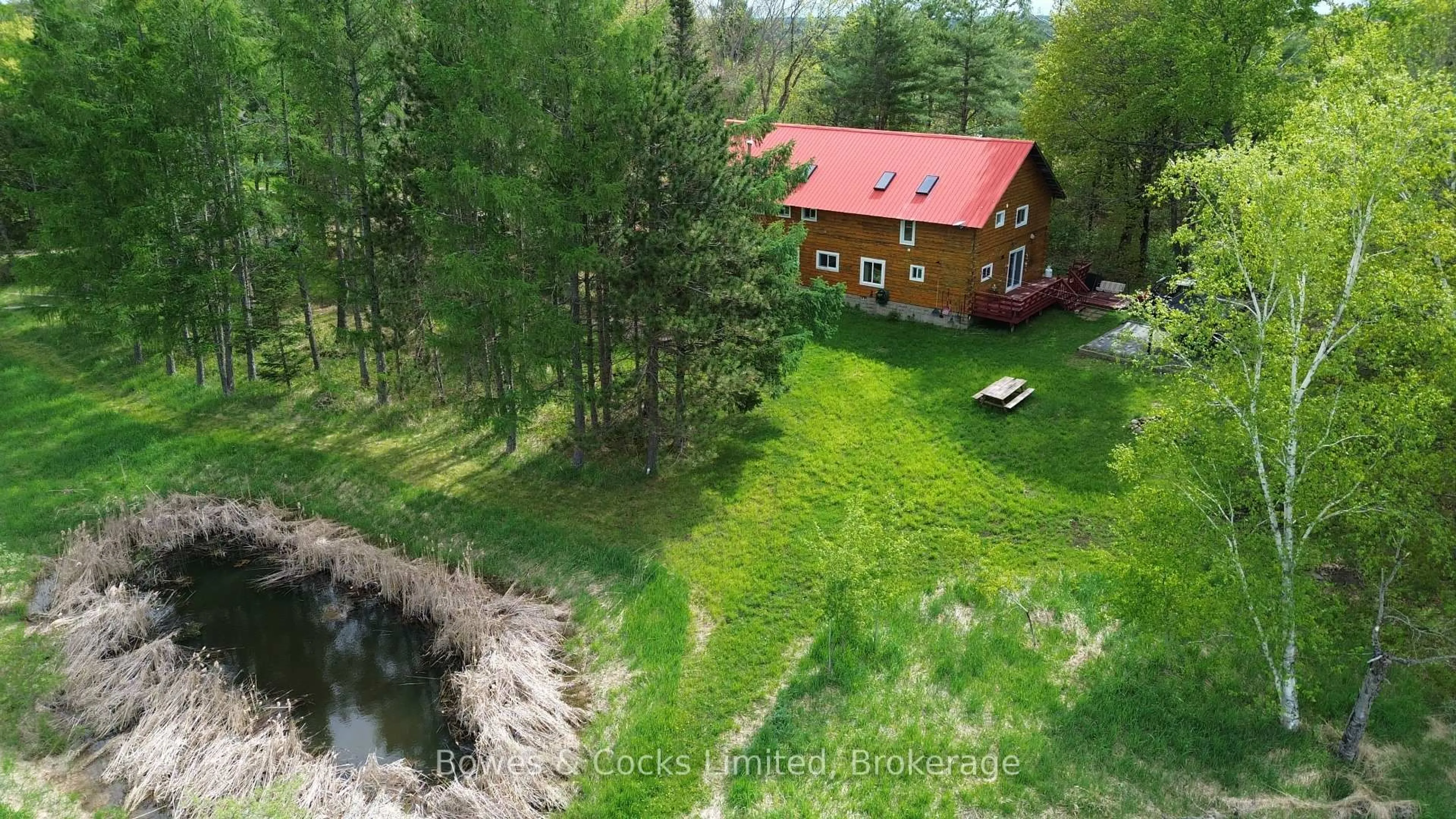 A pic from outside/outdoor area/front of a property/back of a property/a pic from drone, forest/trees view for 2449 The Ridge Rd, Coe Hill Ontario K0L 1P0