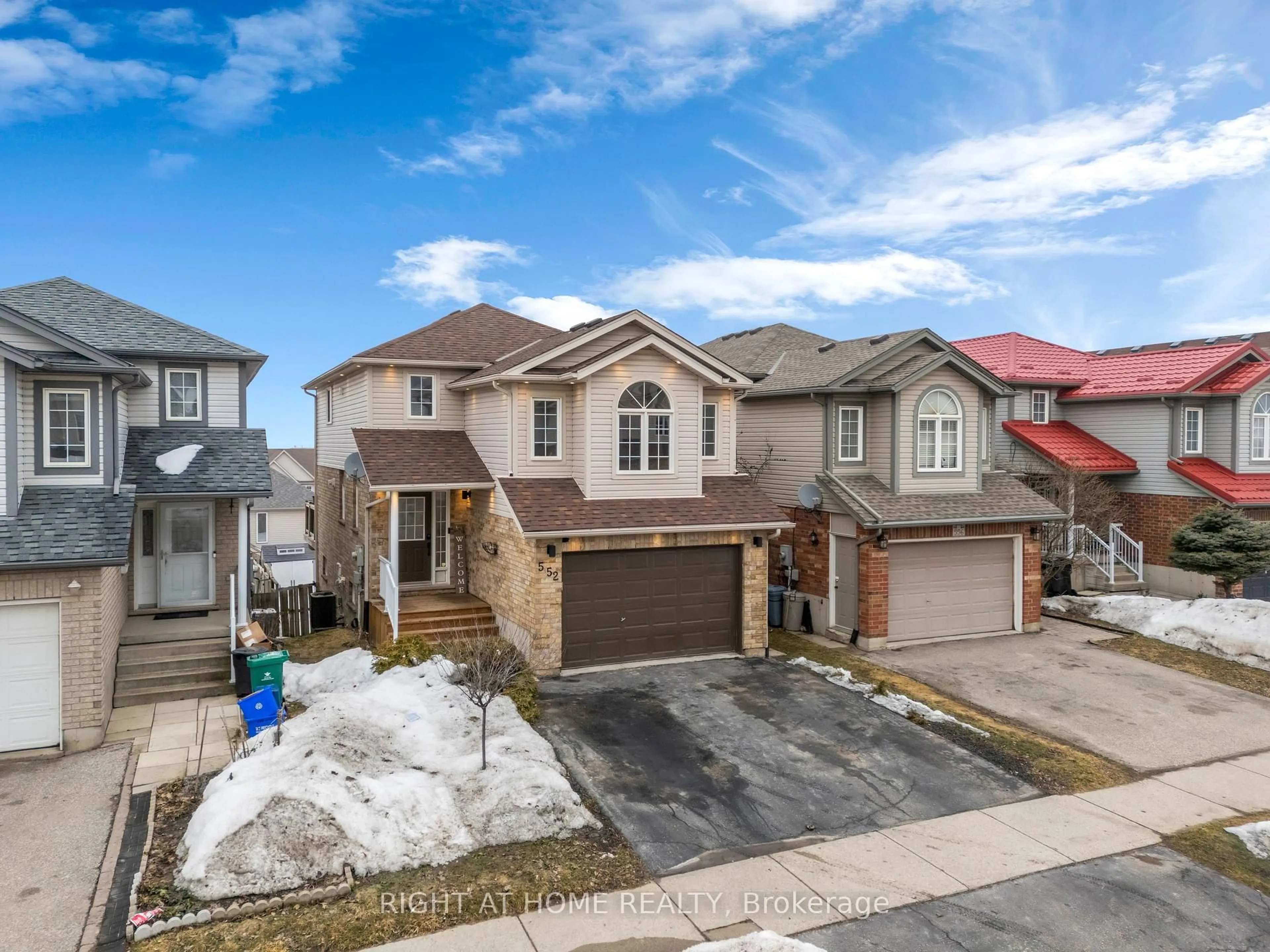 A pic from outside/outdoor area/front of a property/back of a property/a pic from drone, street for 552 Activa Ave, Kitchener Ontario N2E 4C2