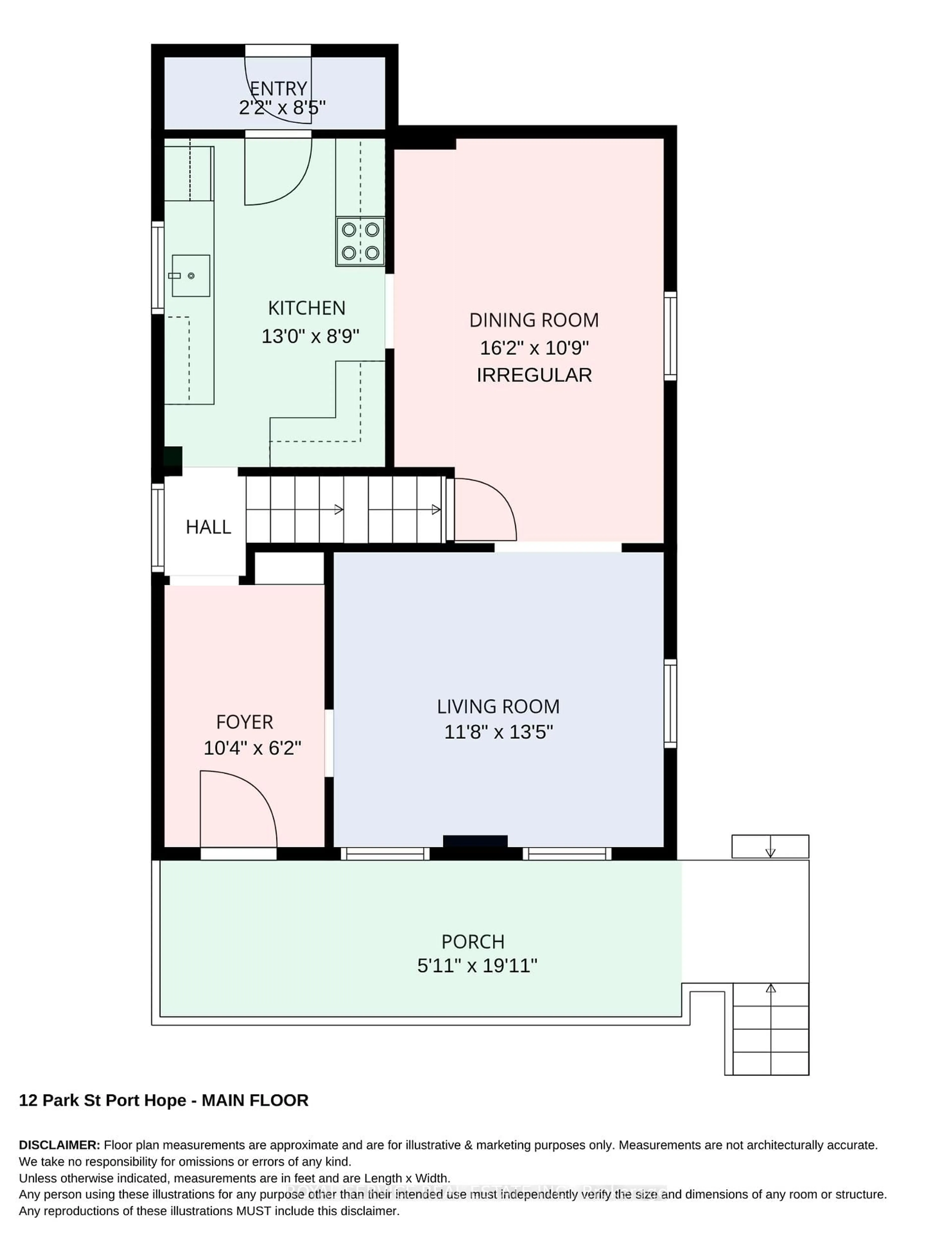 Floor plan for 12 Park St, Port Hope Ontario L1A 1C1